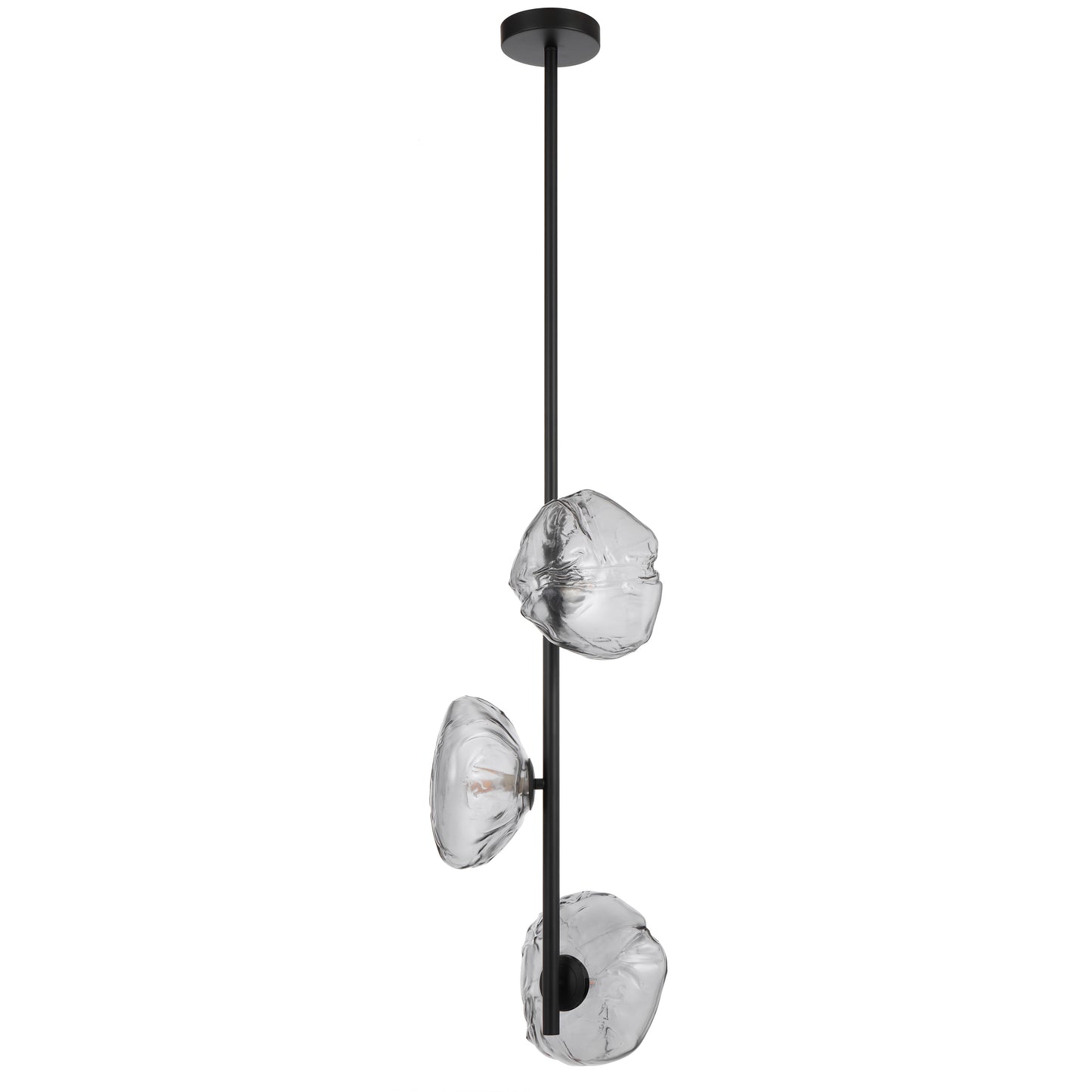 Colmar TFS 3 VERTICAL LTS PENDANT 3x6wG9max L1200 GLASS D200 BLACK / SMOKE GLASS