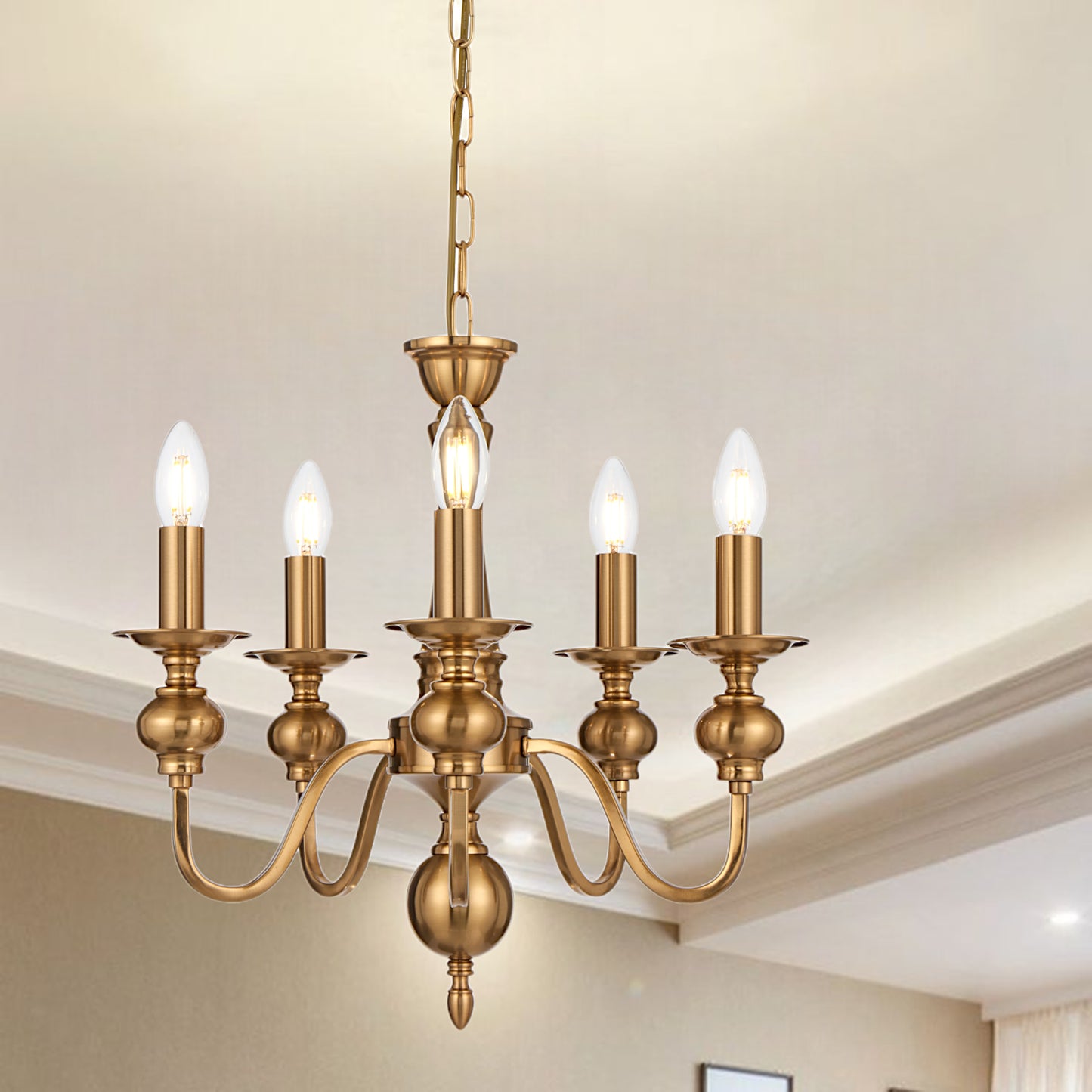 Rivaton TFS 5LT PENDANT 5x25wE14max D:450 H:430 chain 2m COPPER