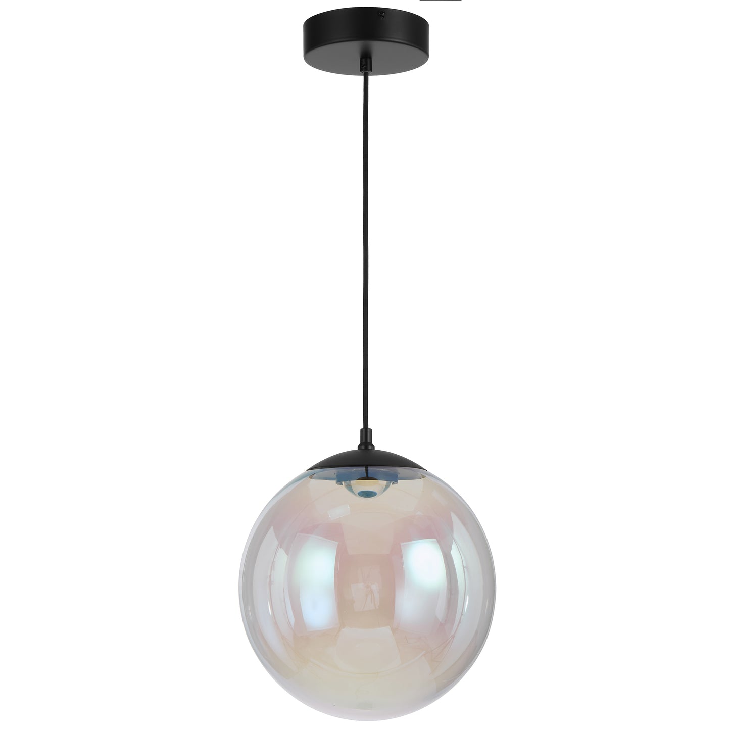 TFS 30 PENDANT 12wLED 3000K DIM 580Lm D300 H335 cab 2m BLACK MATT/ RAINBOW