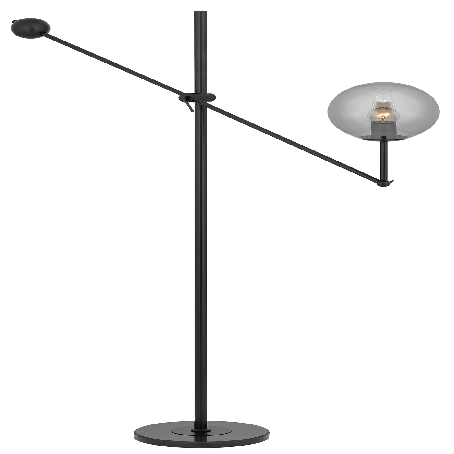 TFS FLOOR LAMP 25wE27max L:1200 H:1800 Foot Switch BLACK / SMOKE
