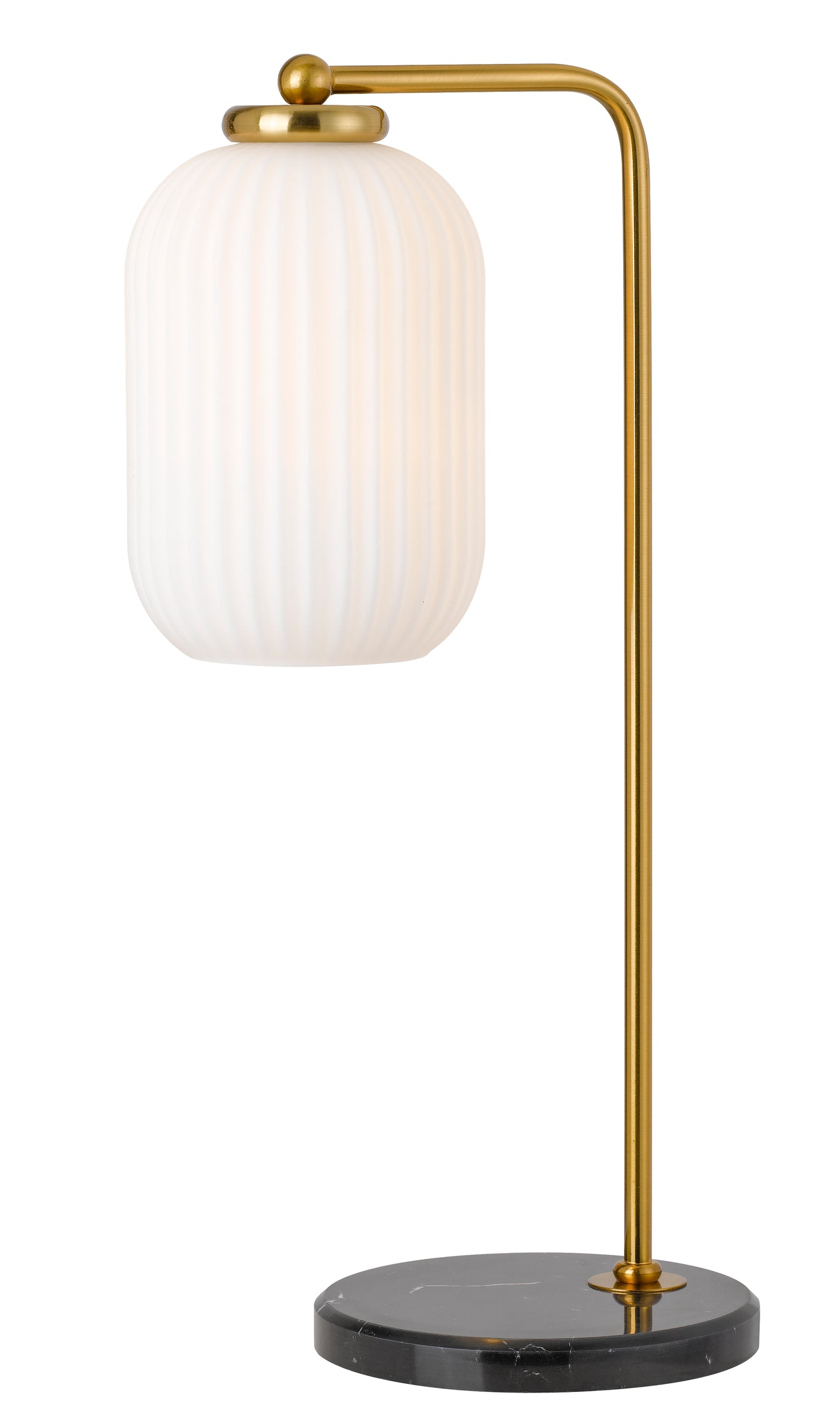 TFS TABLE LAMP 25wE27max D:140 H:520 cable2.0 line swt BLK MARBLE/ANT GOLD/OPAL
