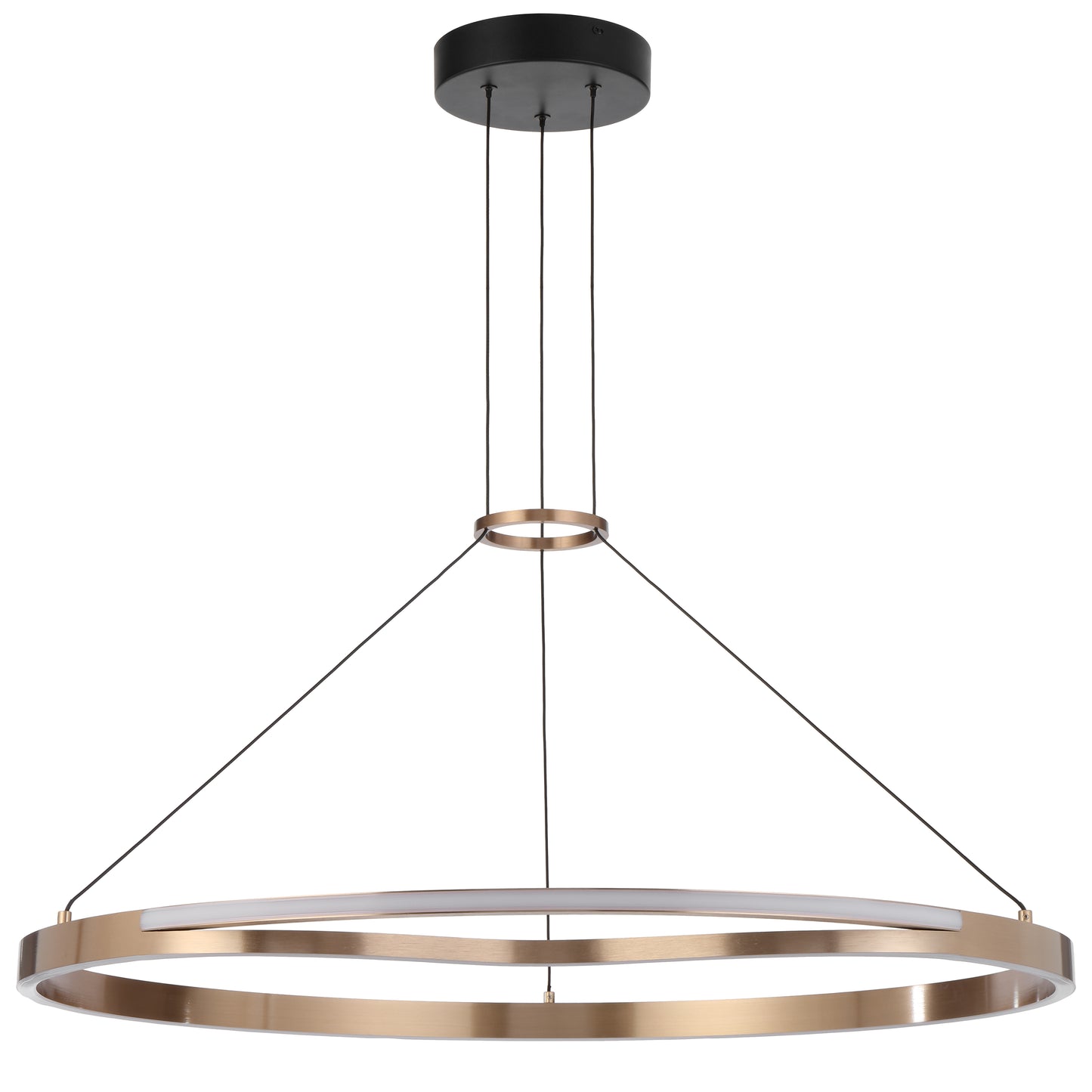 TFS 80CM PENDANT 42wLED 3000K DIM D800 CAB 2m 1890Lm COFFEE GOLD