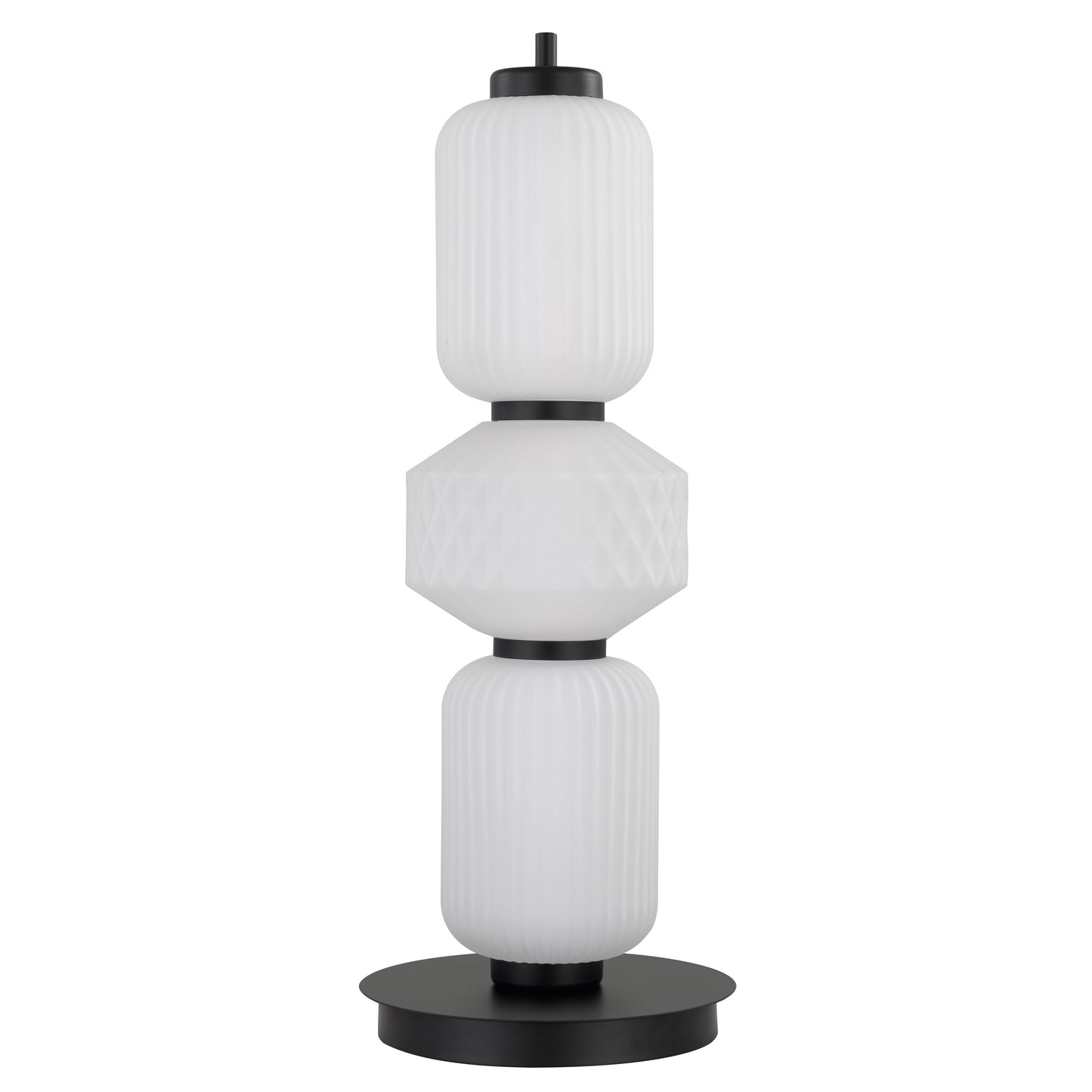 Trento TFS TABLE LAMP 15wLED 3000K DIM D:200 H:530 BASE: BLACK 560Lm GLASS: FROST