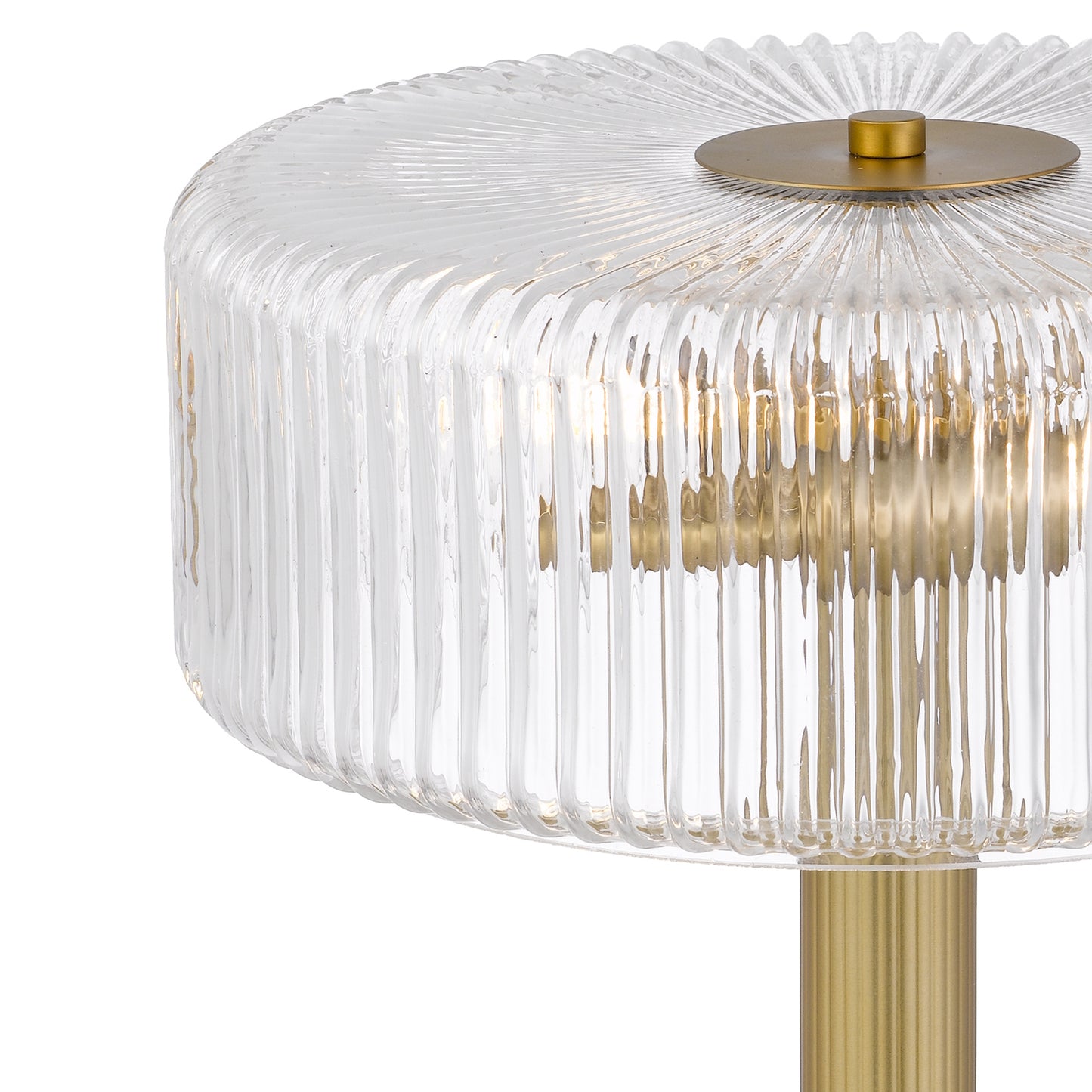 Basel TFS TABLE LAMP 2x25wE14max D300 H390 touch switch ANTIQUE BRASS / CLEAR