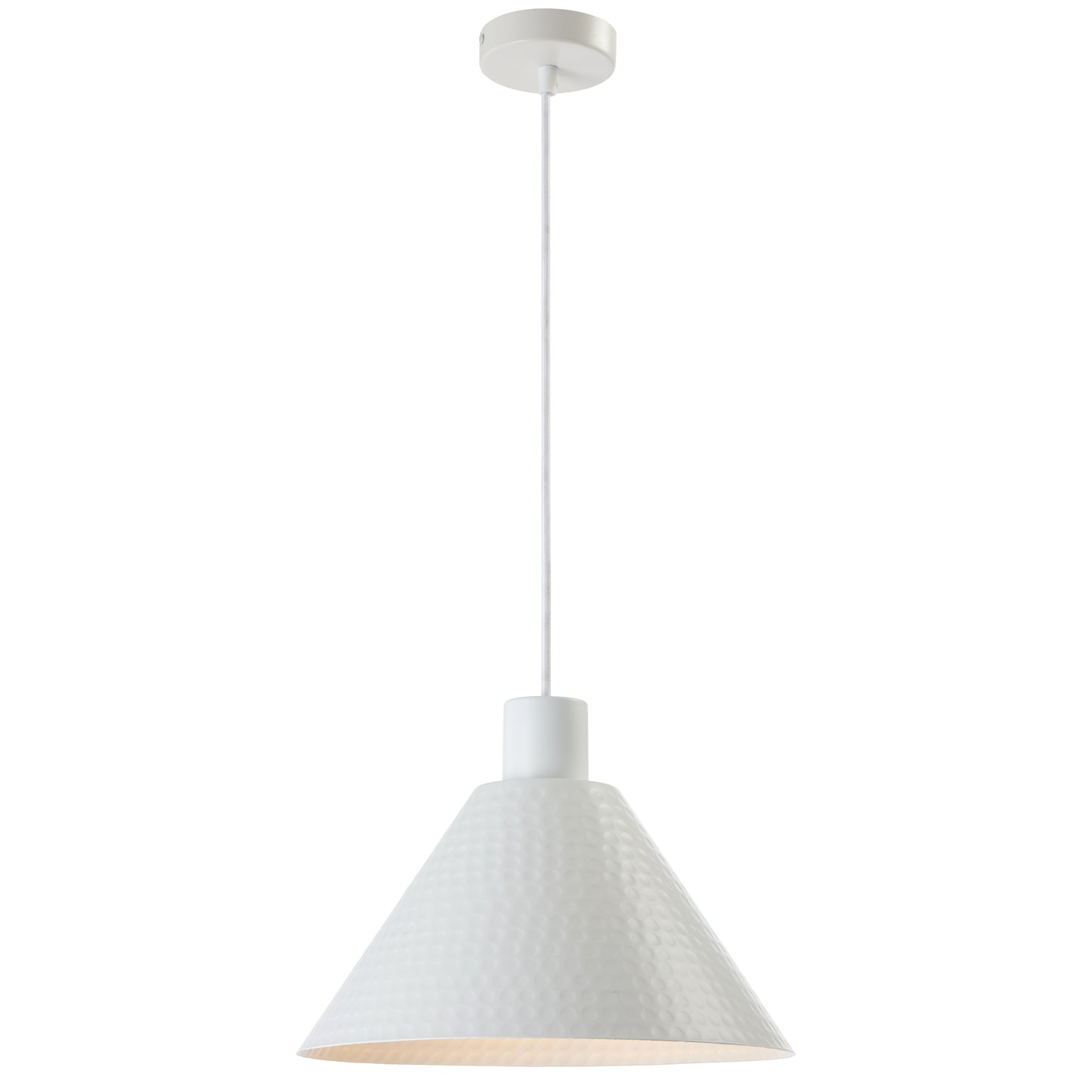 TFS 32CM PENDANT 25wE27max D320 H170 TEX 2M WHITE SATIN