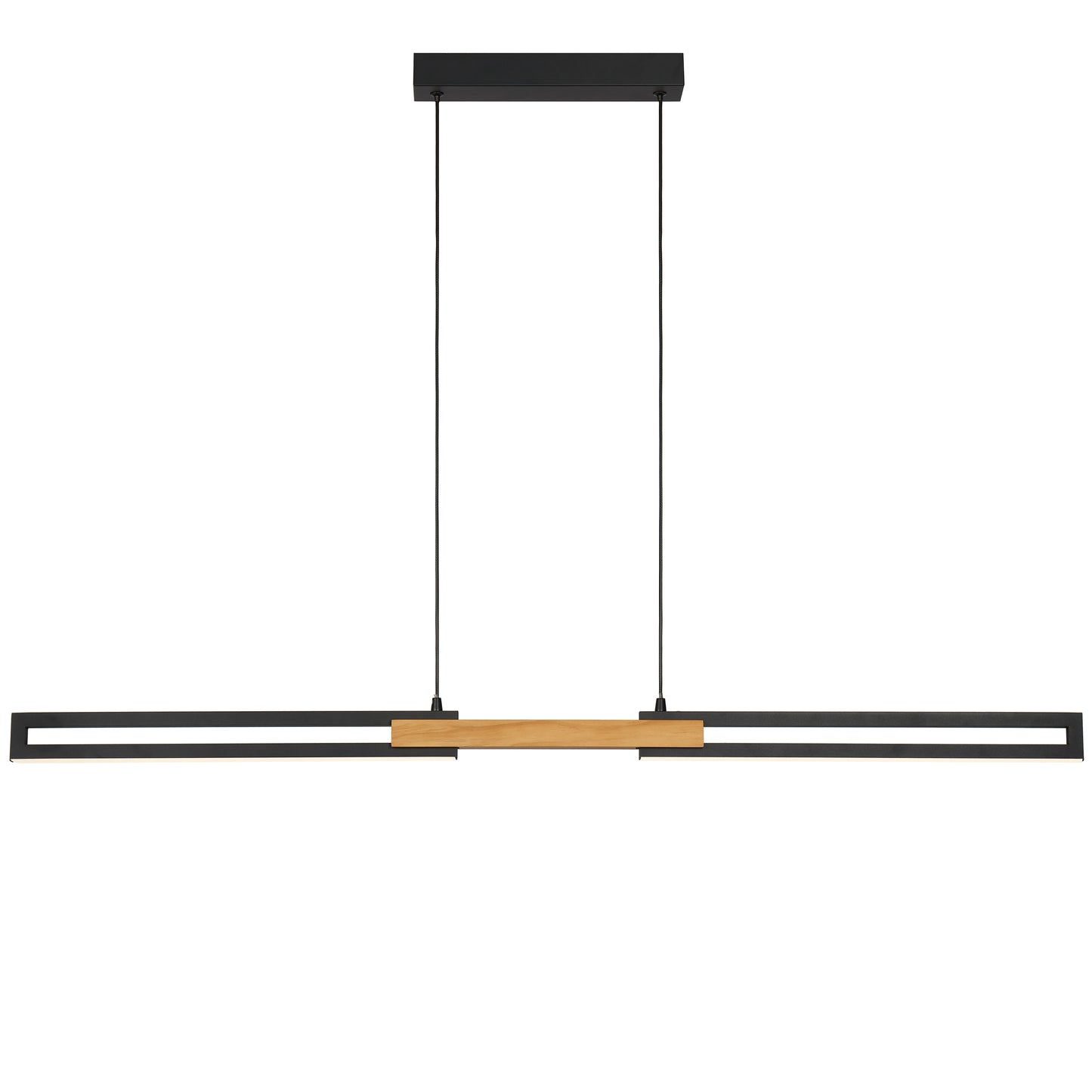 TFS 120CM LED PENDANT 28wLED 1600Lm cab.2M 3CCT WALL SWT BLACK / OAK WOOD