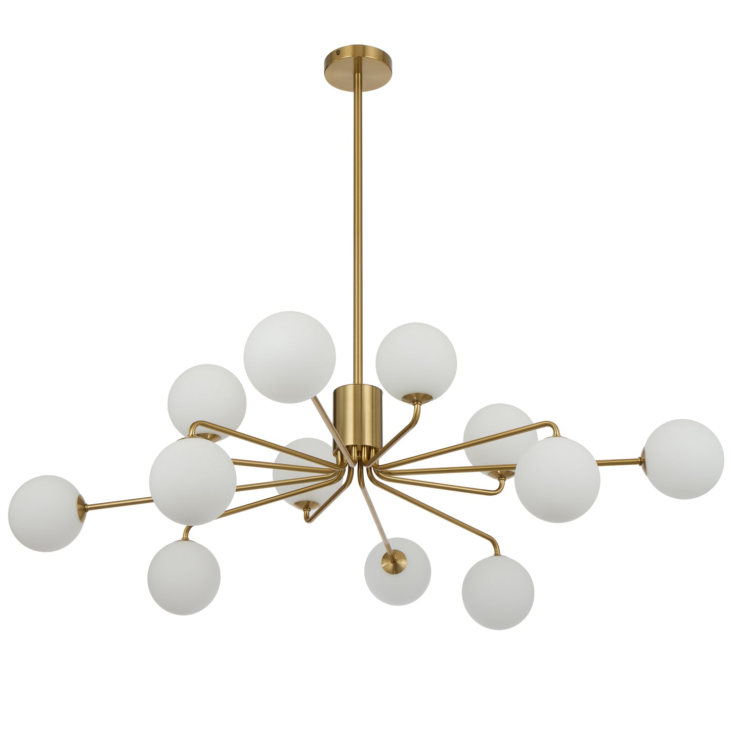 Teramark TFS 12LT PENDANT 12x6wG9max KIT D1130 H295 ROD:2*600+1*300 ANT GOLD/ OPAL MATT