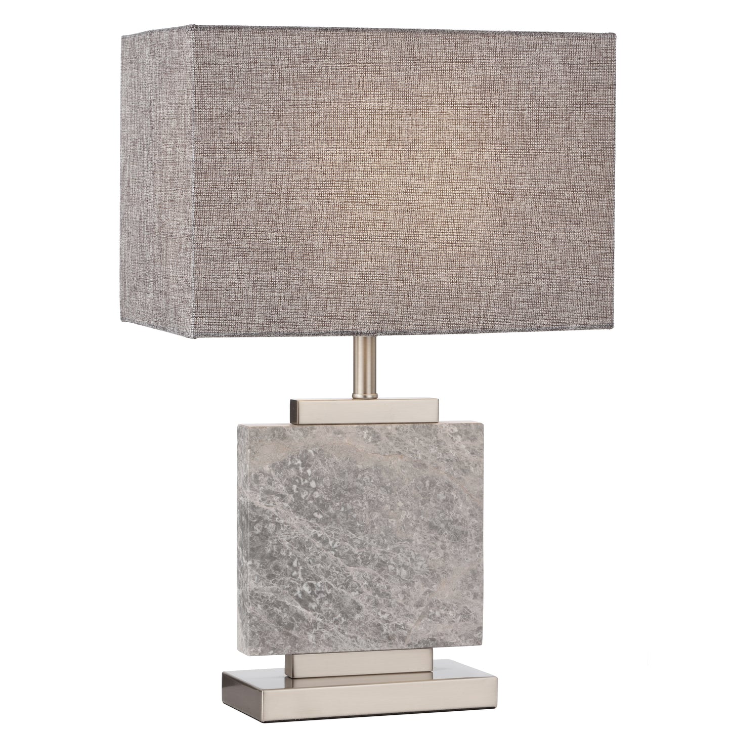 Cluj TFS TABLE LAMP 25wE27max L330 W190 H530 INLINE SWT NICKEL/GREY MARBLE