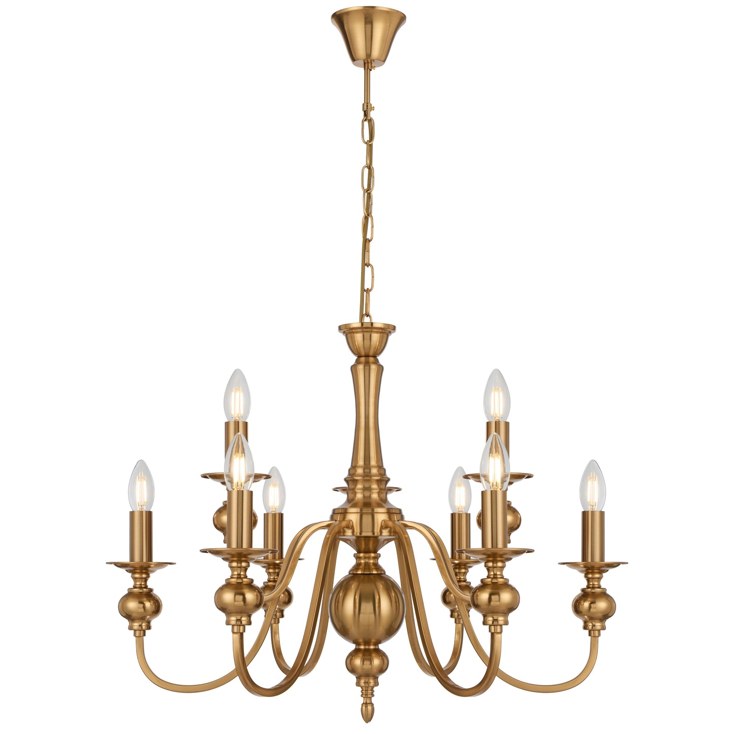Solwood TFS 8LT PENDANT 8x25wE14max D:790 H:550 chain 2m COPPER
