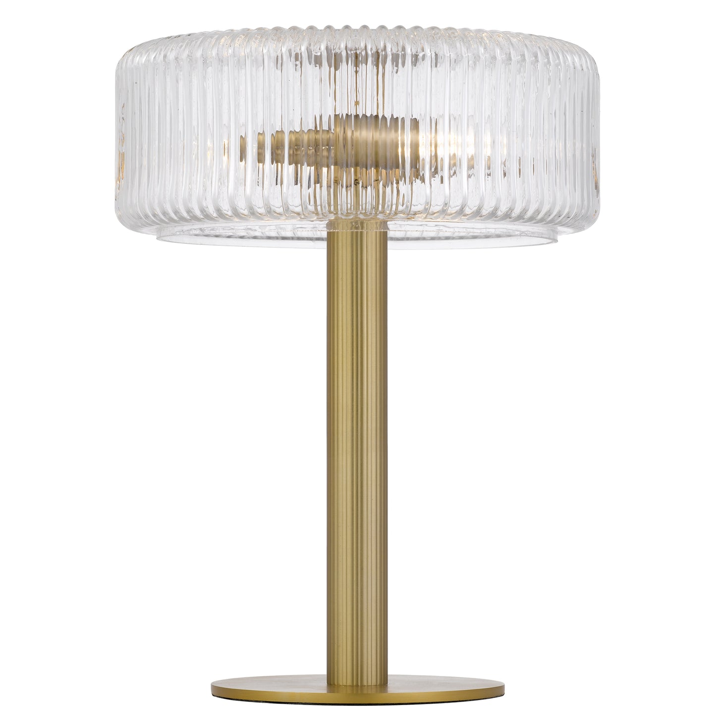 Basel TFS TABLE LAMP 2x25wE14max D300 H390 touch switch ANTIQUE BRASS / CLEAR