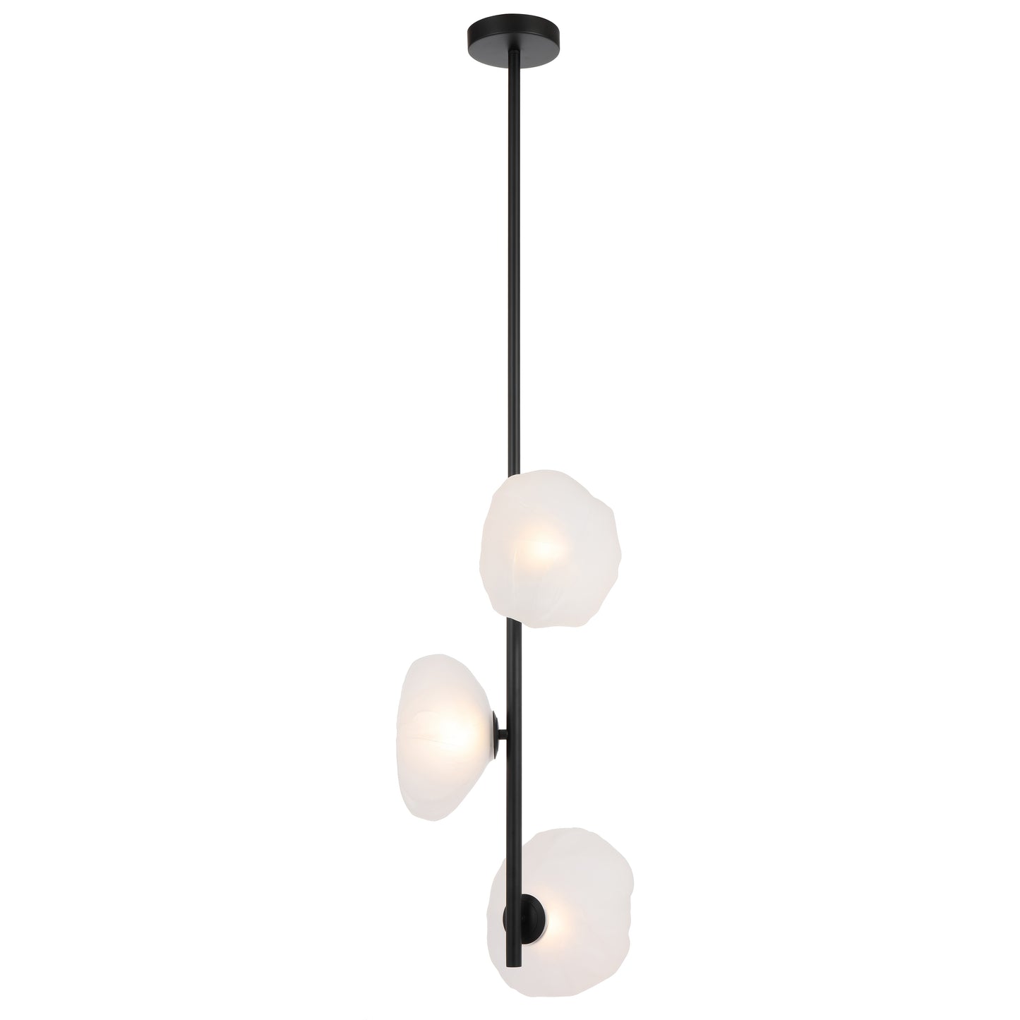Menton TFS 3 VERTICAL LTS PENDANT 3x6wG9max L1200 GLASS D200 BLACK / FROST GLASS