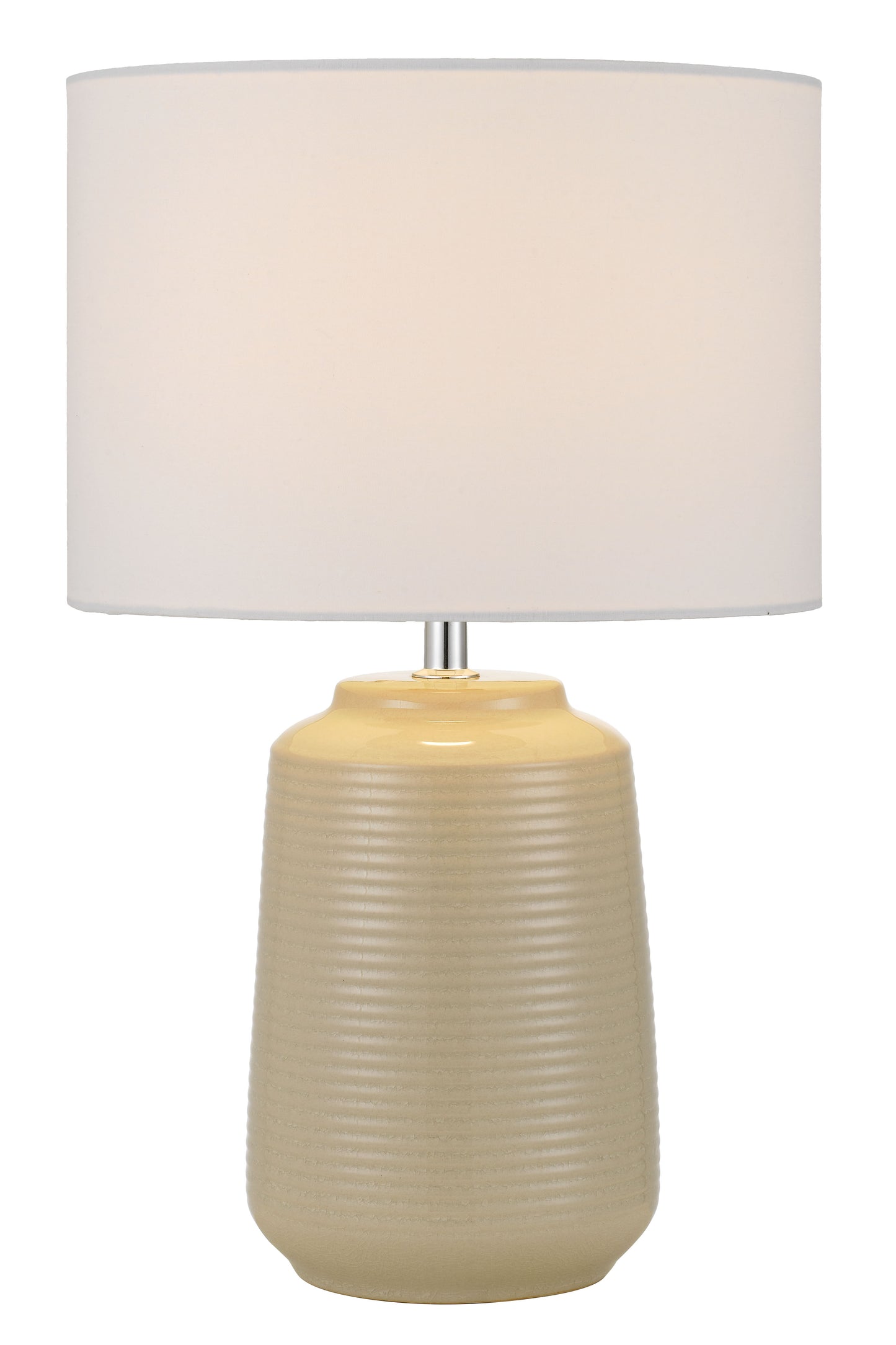 TFS CERAMIC TABLE LAMP 25wE27max H:425 D:260 CREAM/WHITE