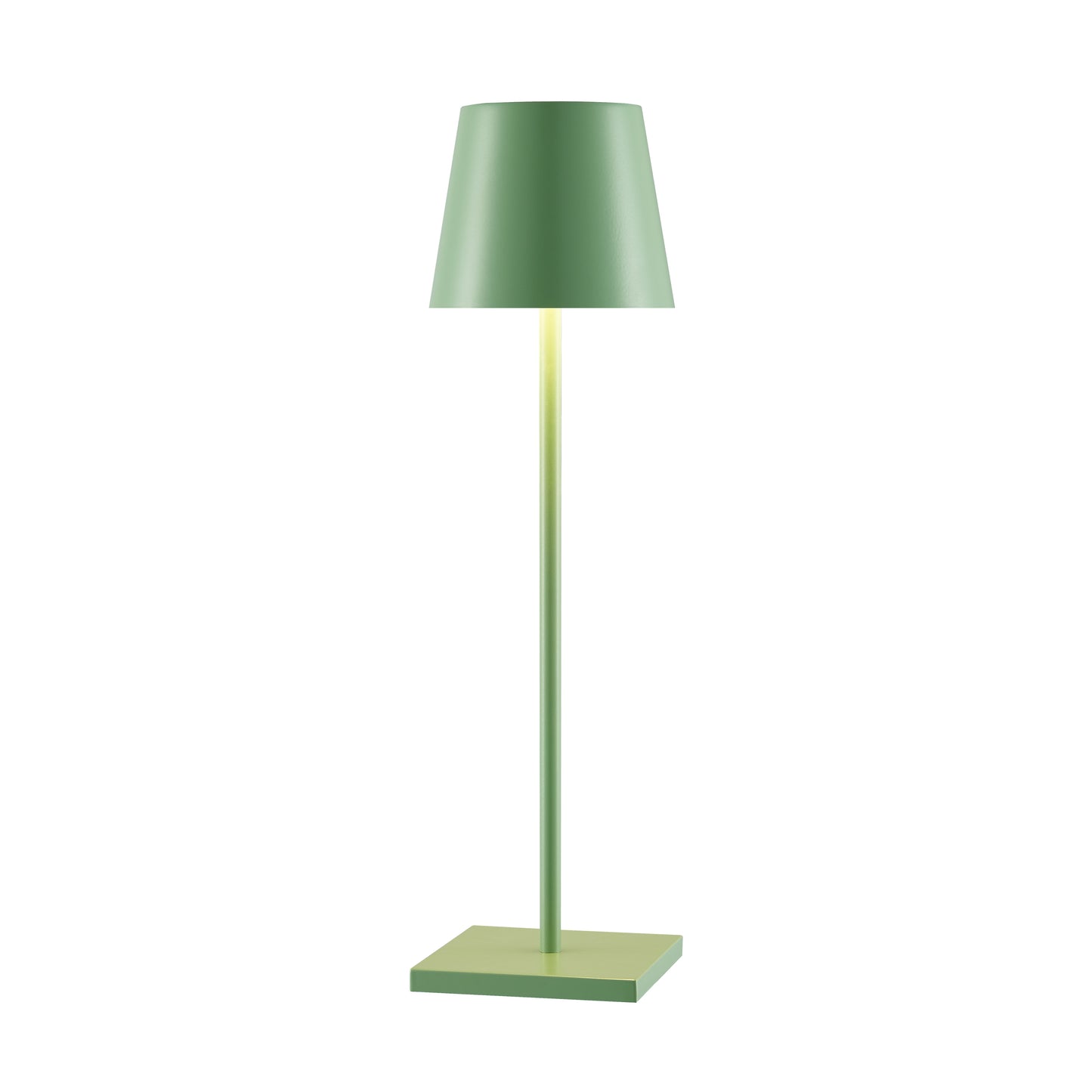 TFS RECHARGEABLE TABLE LAMP 3wLED D108 H380 IP54 1.5M 3000 K 300LM 2X2000mah GREEN SATIN