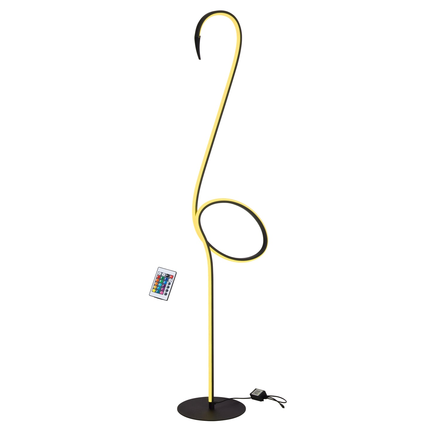 Solform TFS FLOOR LAMP 14wLED D:235 H:1300 FOOT SWTCH + Remote RGB / BLACK