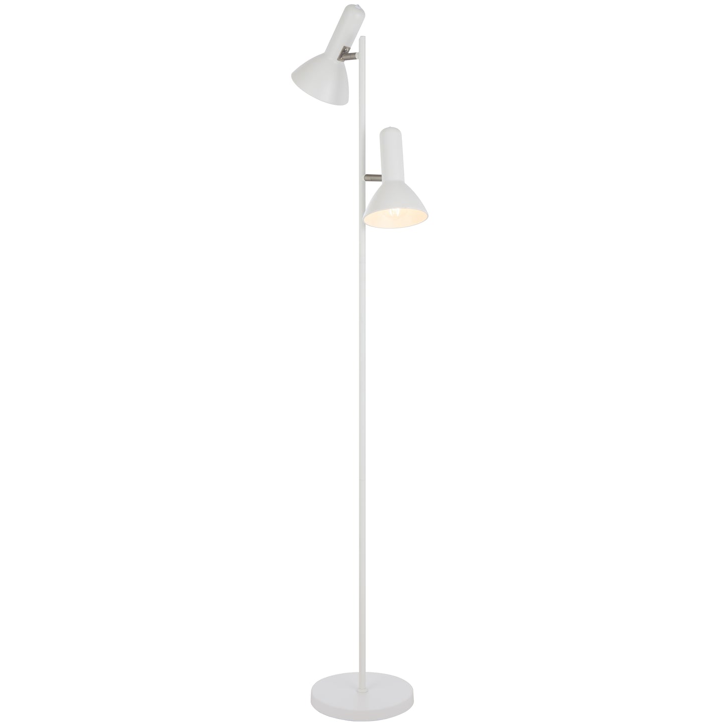 TFS 2LT FLOOR LAMP 2x25wE27max L240 W420 H1610 ON/OFF SWT ON HEAD WHITE