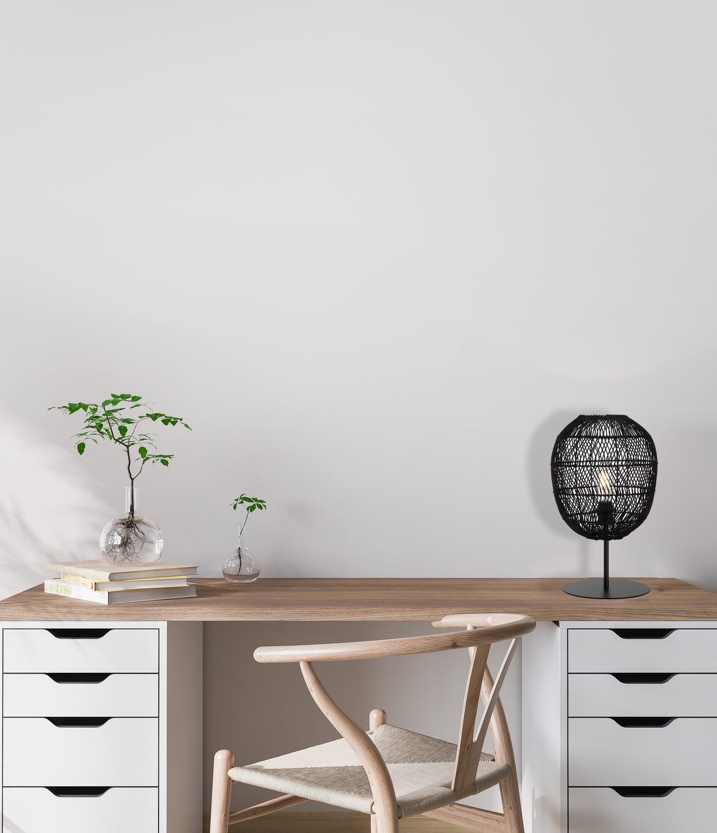 TFS 30 TABLE LAMP 25wE27max D300 H505 (2 parts) BLACK Base / BLACK Shade