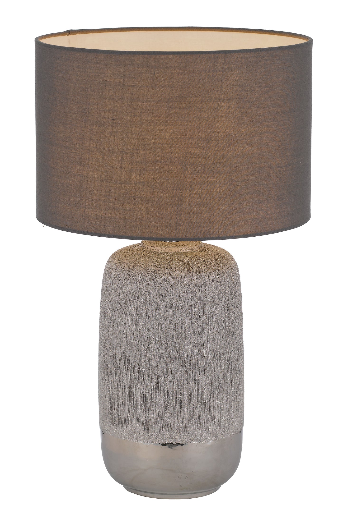TFS CERAMIC TABLE LAMP 25wE27max H:470 D:280 SILVER/GREY