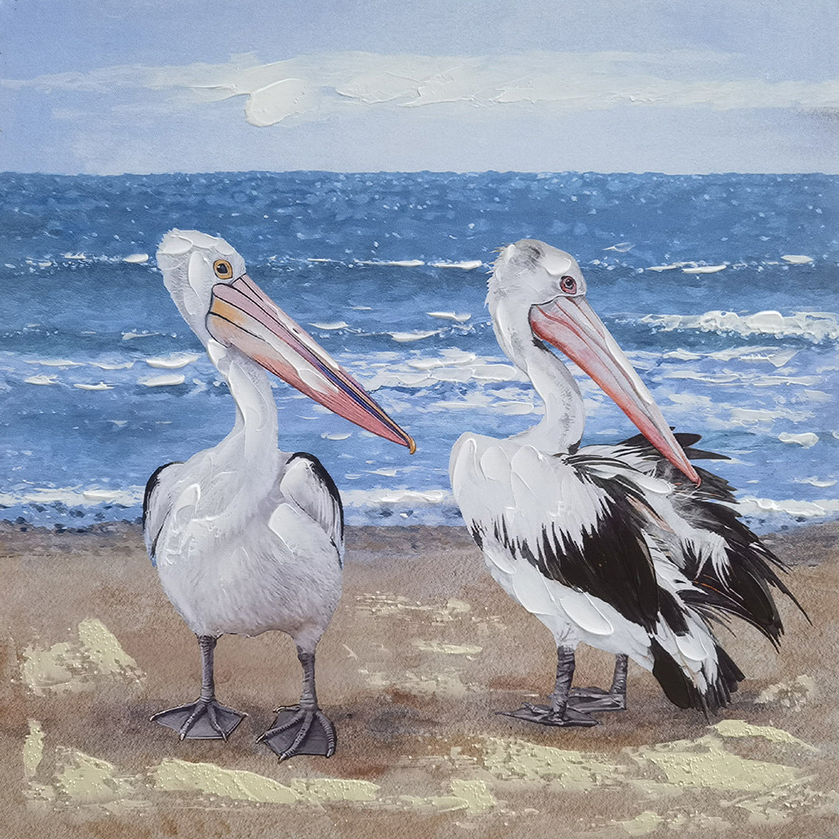 Pelican Hand Painting Picture