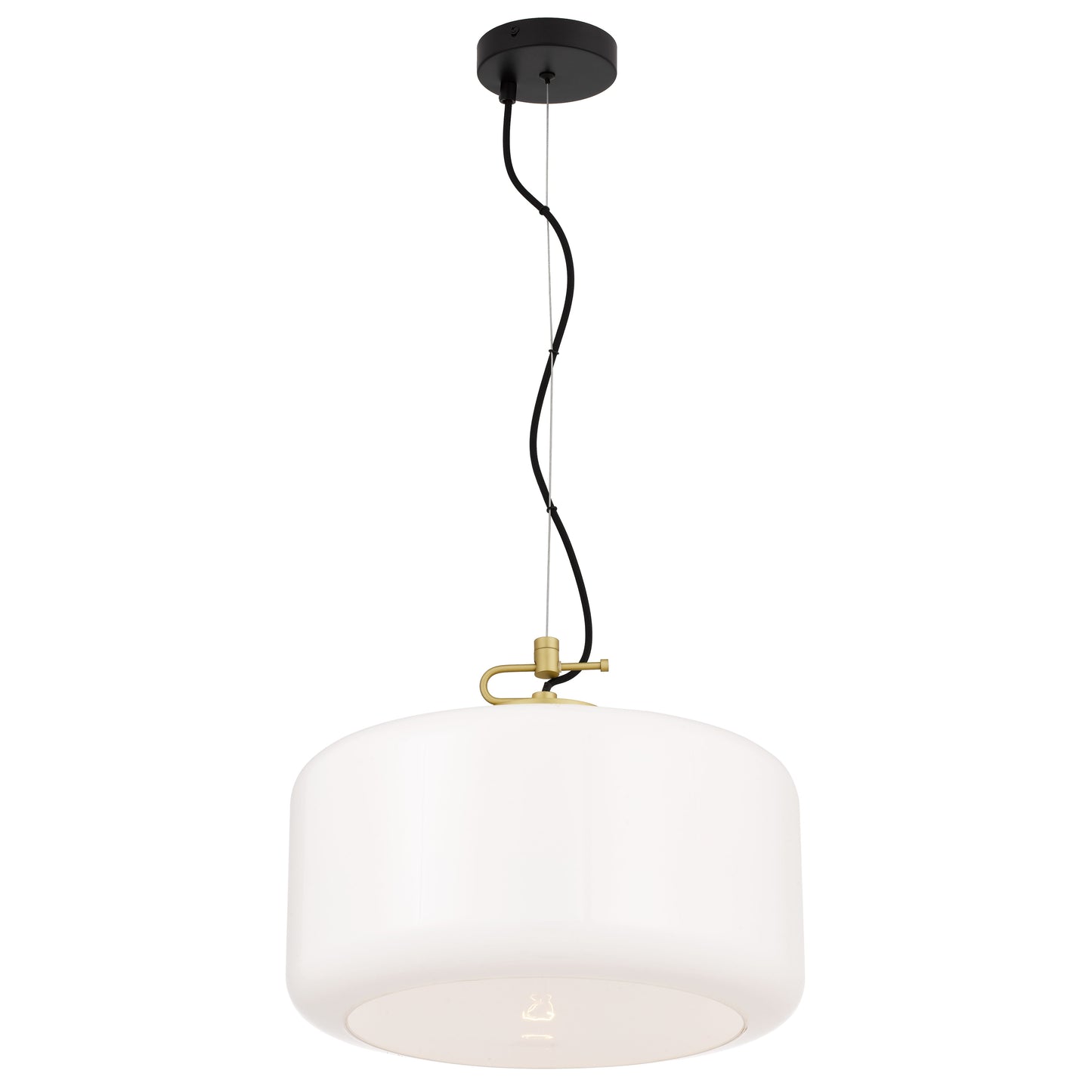 TFS LARGE PENDANT 25wE27max D:400 H:200 cab:2m BRASS MATT/OPAL