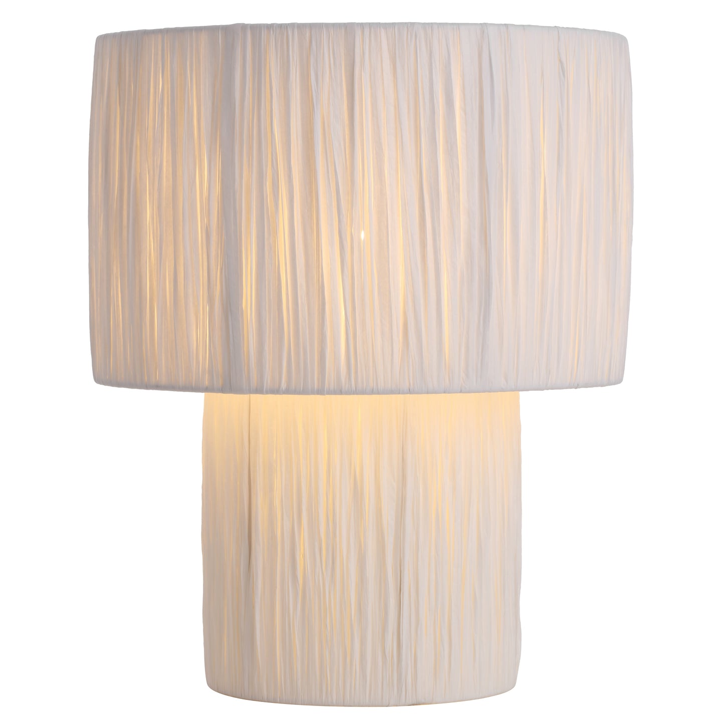 Lincoln TFS LARGE TABLE LAMP 25wE27max D320 H380 INLINE SWT WHITE RAFFIA