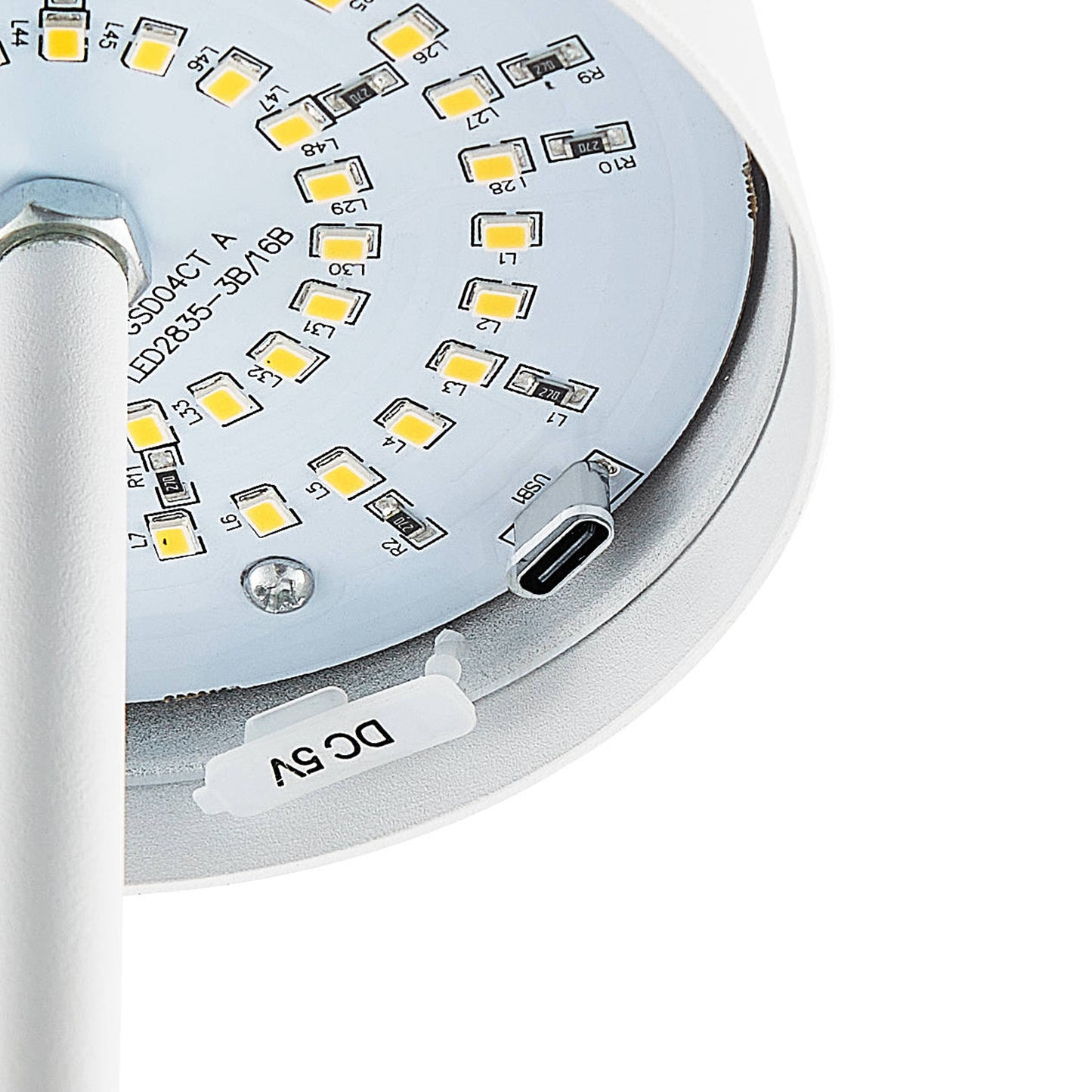 TFS RECHARGEABLE TABLE LAMP 3wLED D108 H380 IP54 1.5M 3000 K 300LM 2X2000mah WHITE SAND