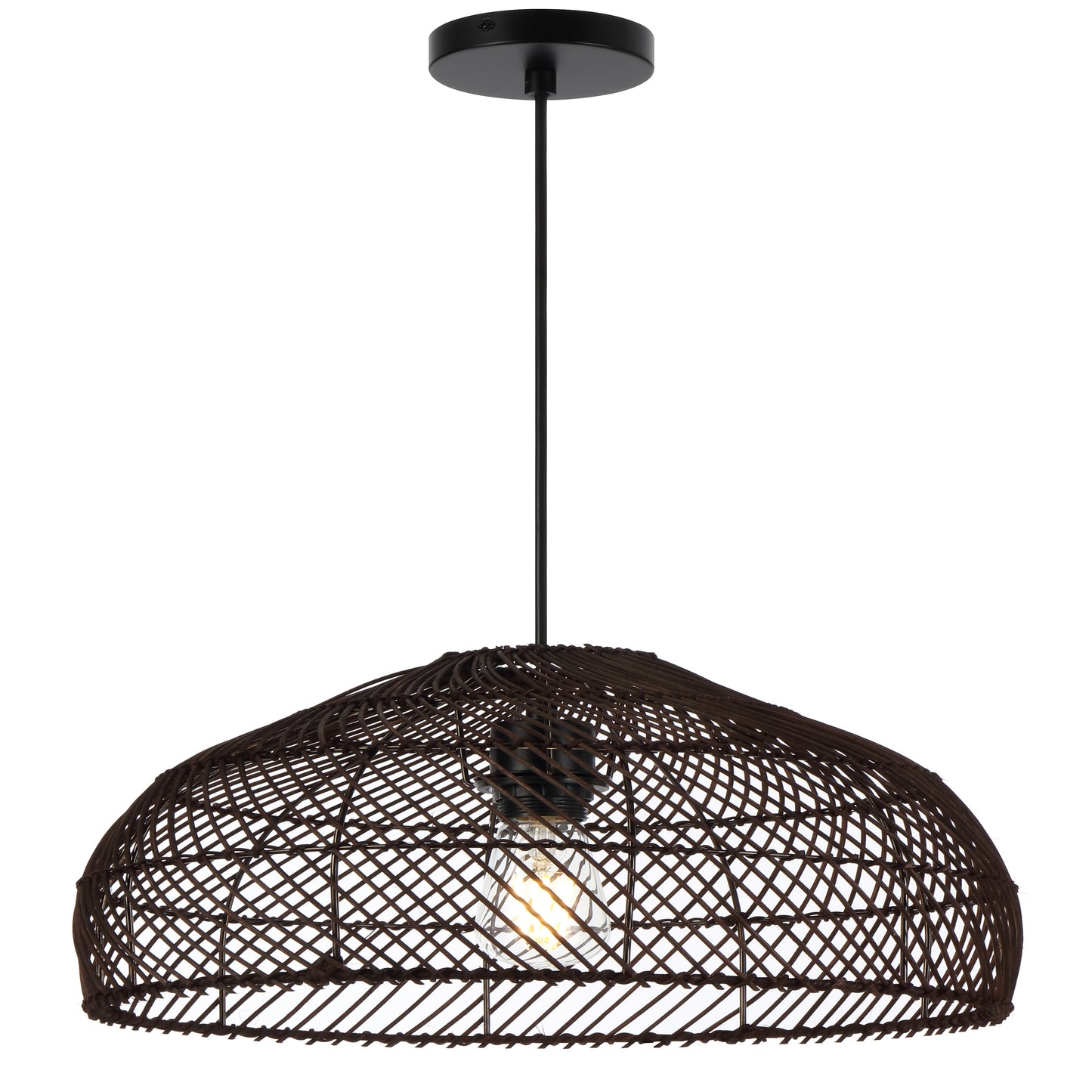 TFS 40 PENDANT 25wE27max D400 H230 cab1.5m BROWN RATTAN