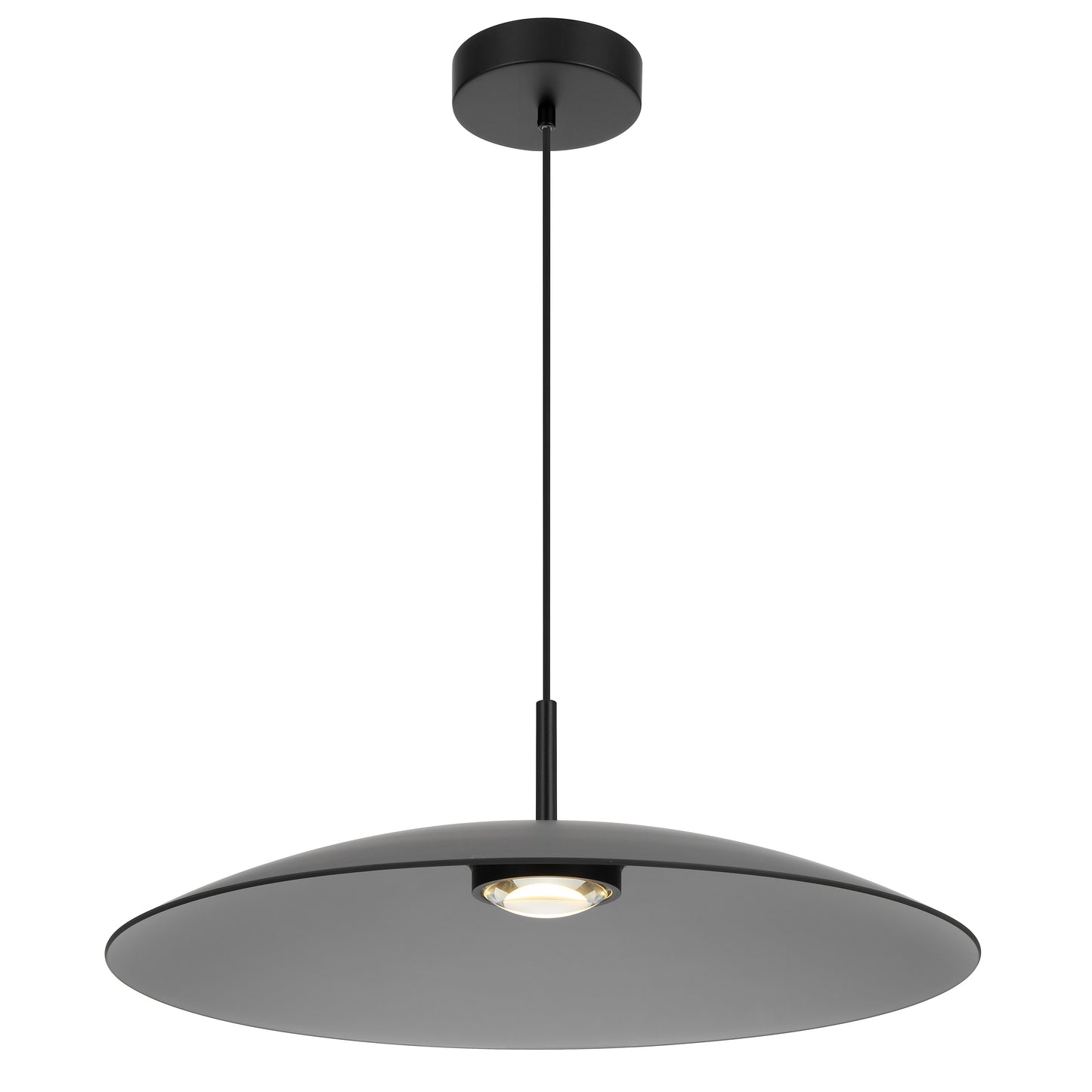 Noraline TFS PENDANT 2x6wLED nonDIM 3000K D:600 cab.2m BLACK MATT/ SMOKE