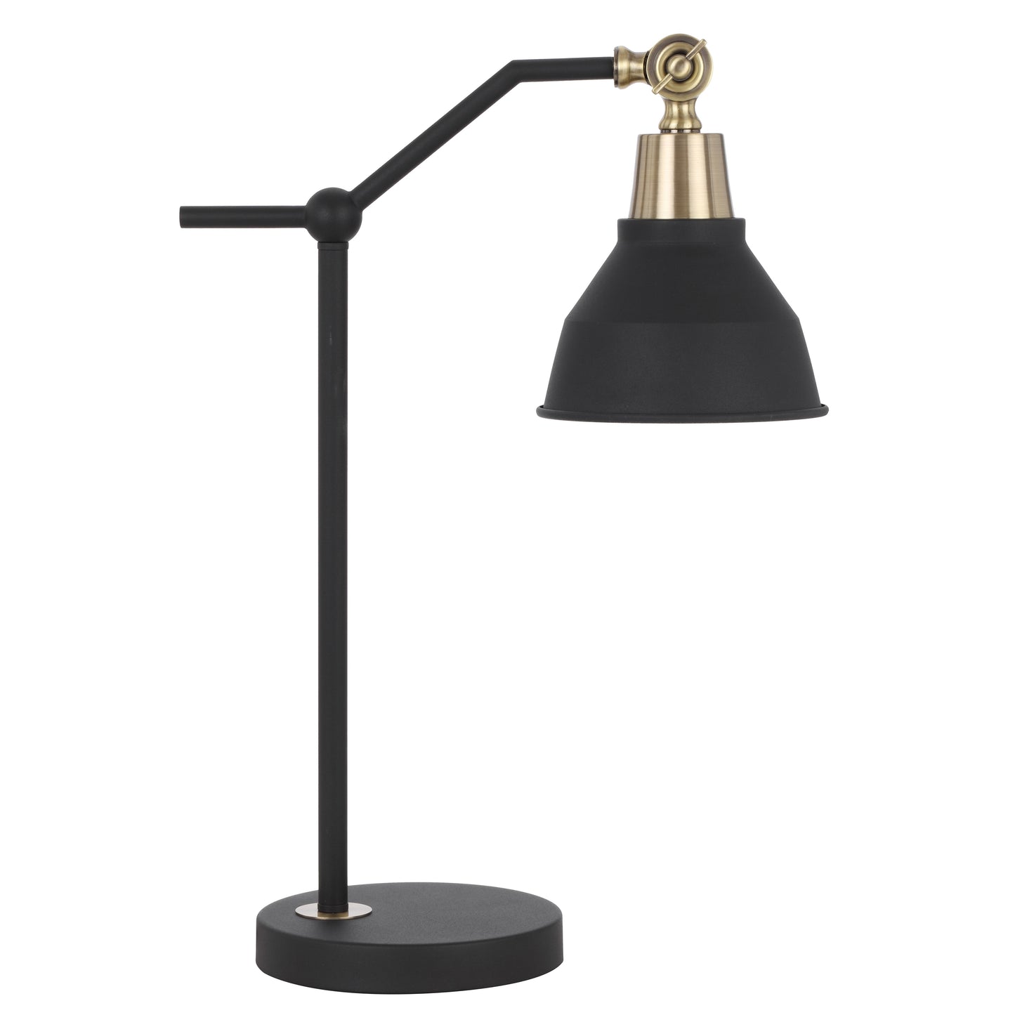 TFS 15 TABLE LAMP 25wE27max L320 W160 H500 INLINE SWTCH BLACK MATT/ANT BRASS
