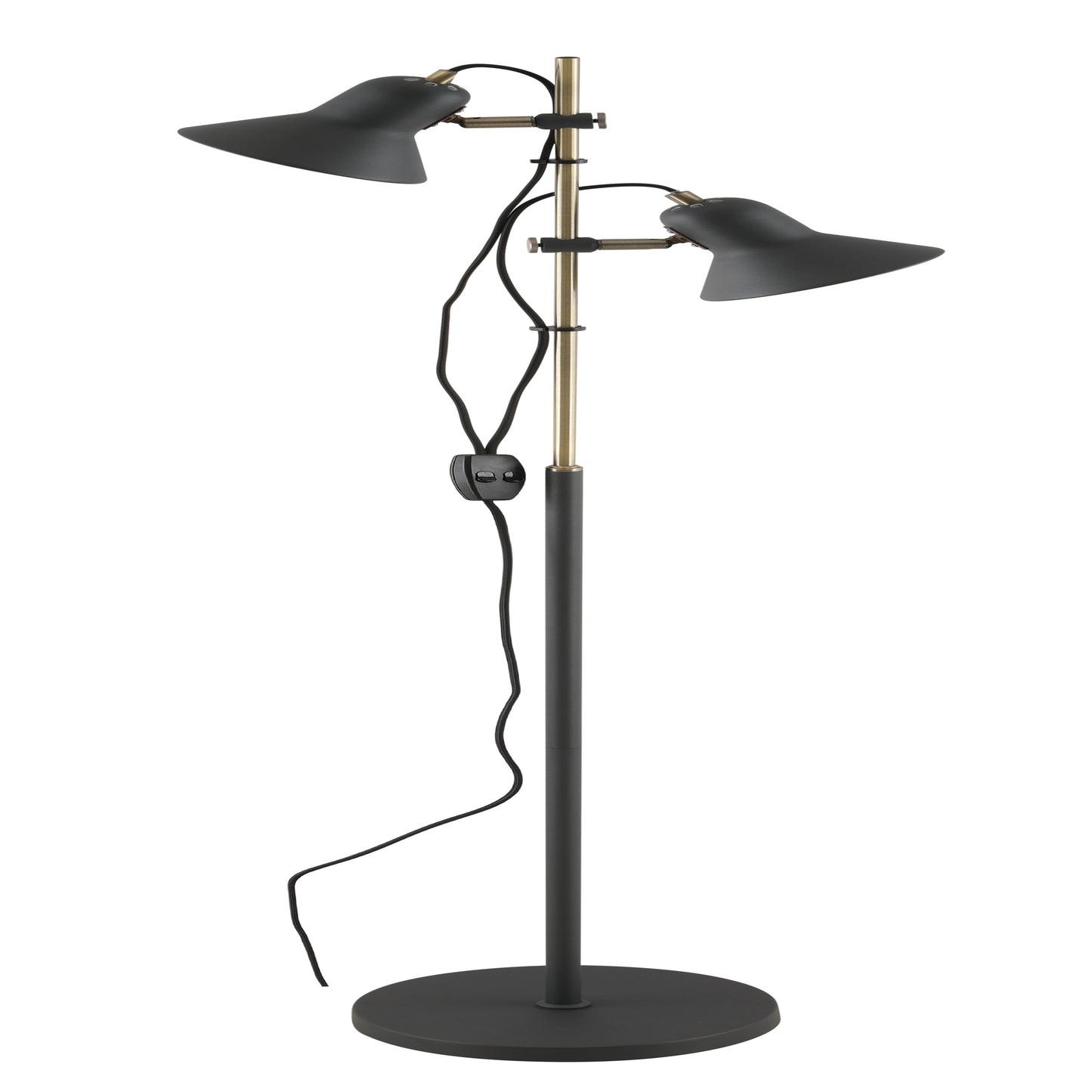 TFS 2 FLOOR LAMP 2*6wGU10 max H1530 D230 DARK GREY / ANTIQUE BRASS
