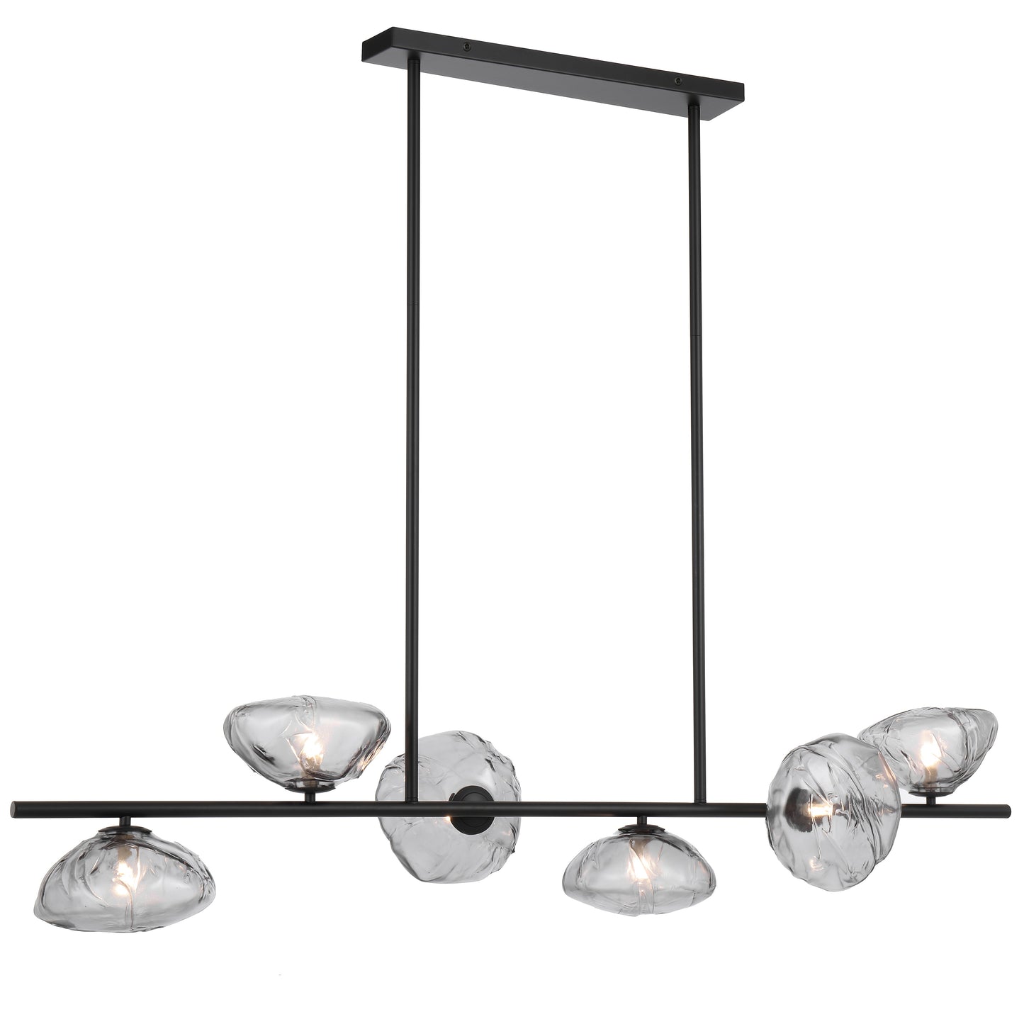 Annecy TFS 6 LTS PENDANT 6x6wG9max L1500 GLASS D200 BLACK / SMOKE GLASS