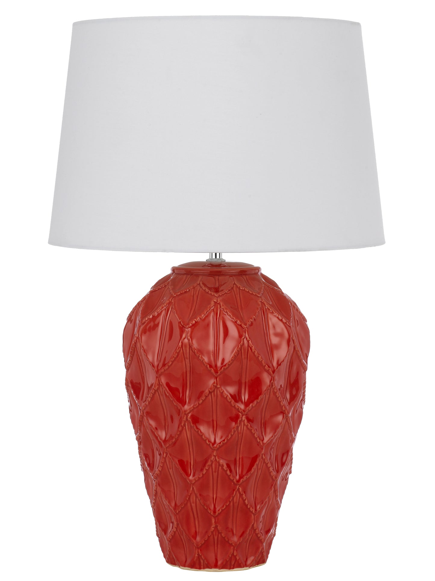 TFS CERAMIC TABLE LAMP 25wE27max D:400 H:640 RED / WHITE