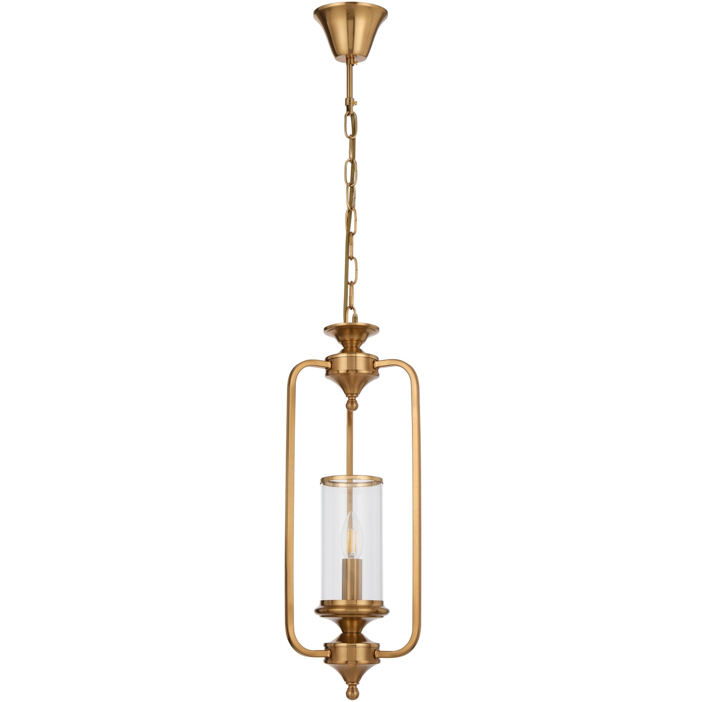 Ancona TFS 1LT PENDANT 25wE14max D210 H540 chain 2m COPPER / CLEAR GLASS