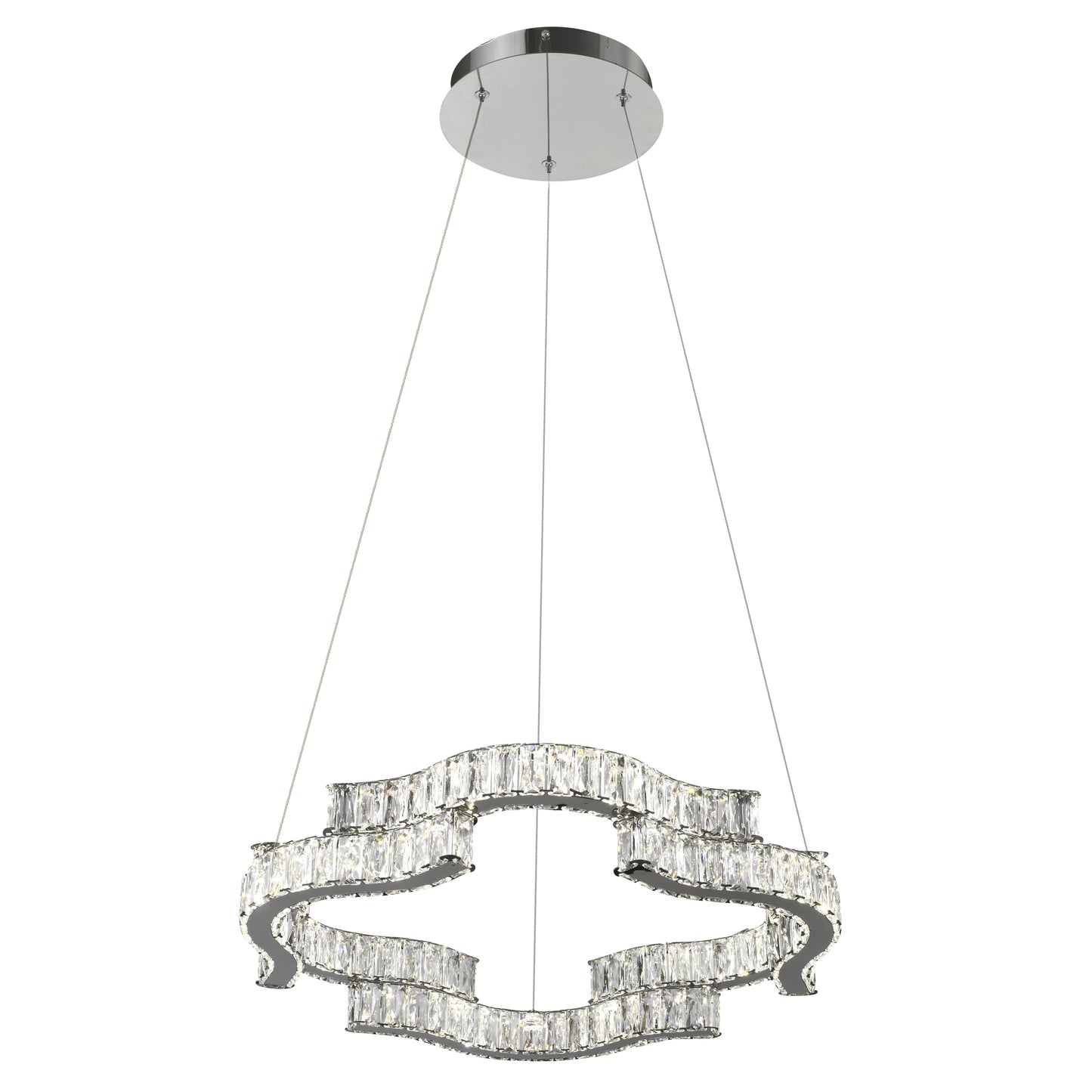 TFS 1 TIER PENDANT 36wLED DIM W/RMOTE 3600LM 2.5m cab 3300K-4200K-6500KCHROME