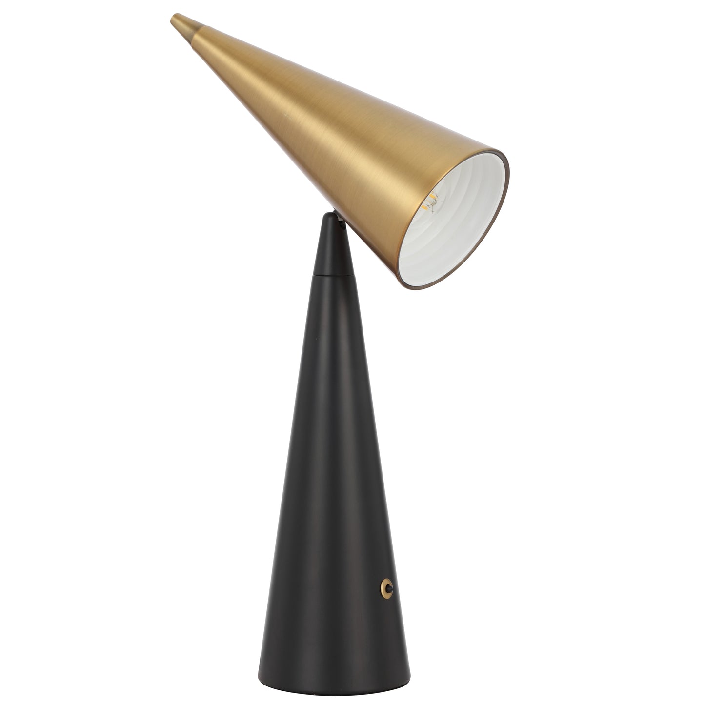 TFS TABLE LAMP 25wE27max L230 W110 H515 inline SWT BLACK / BRASS