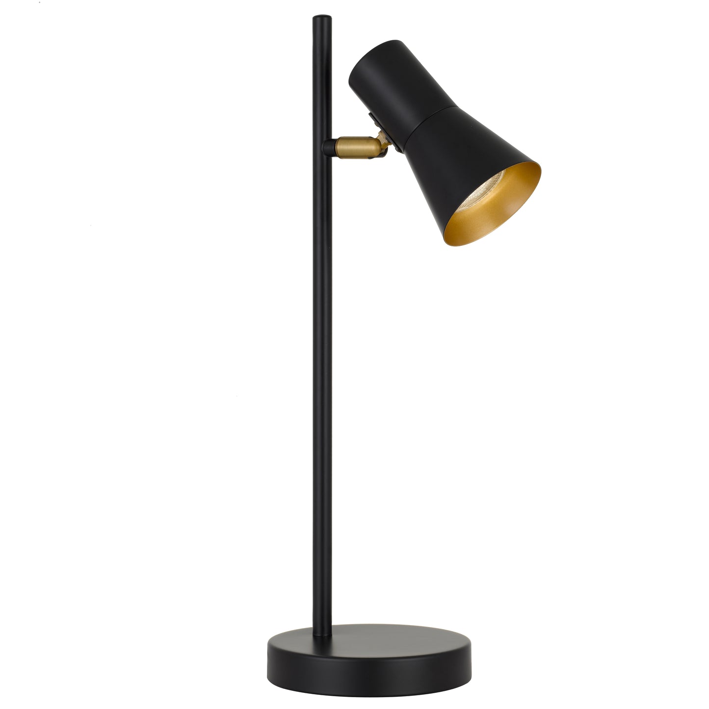 TFS TABLE LAMP 6wGU10max 174x140x450 INLINE SWT BLACK SATIN/BRAS/GOLDEN INSIDE