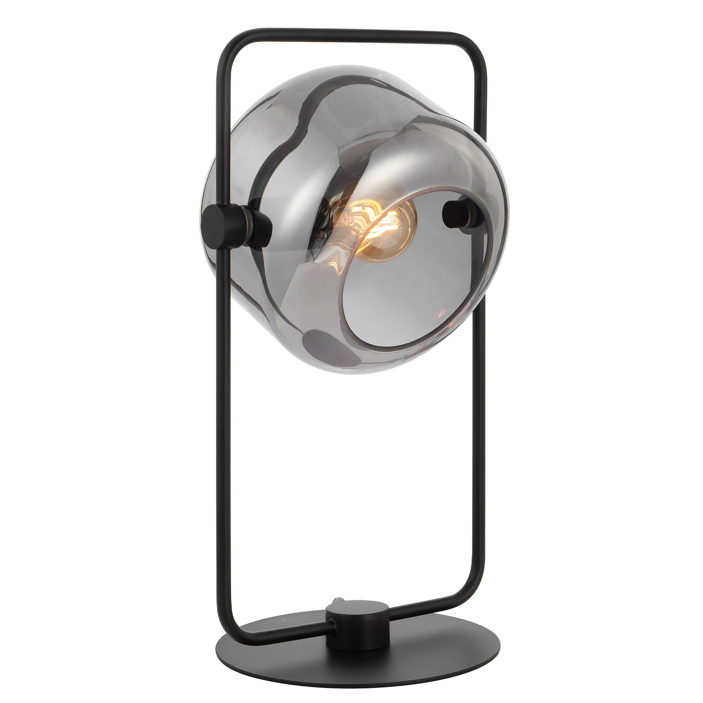 Noraline TFS TABLE LAMP 25wE27max D:240 H:435 INLINE SWTCH BLACK / MIRRORED SMOKE