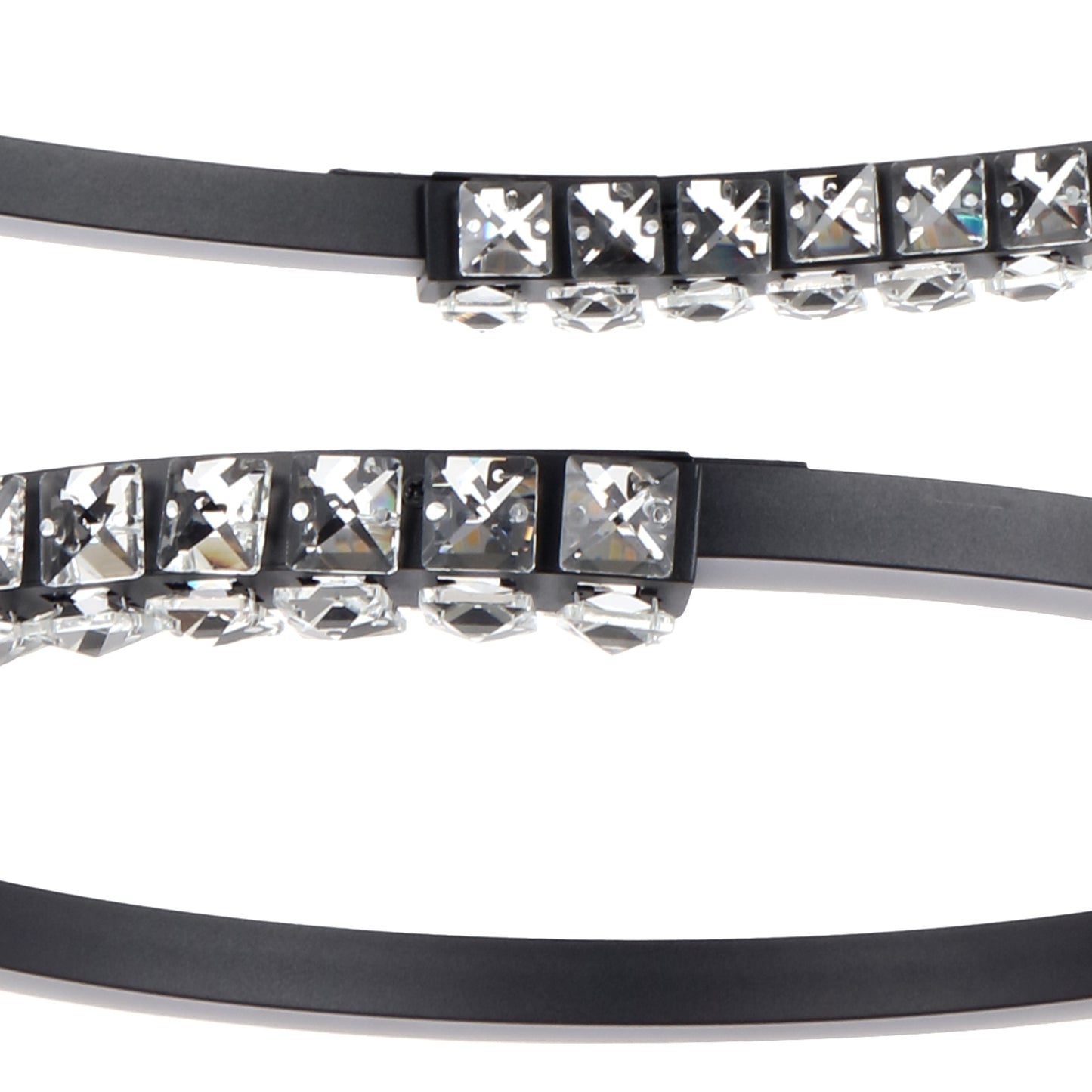 TFS 2TIER PENDANT 40wLED D:575+385 H:30 CAB.2M 1540Lm BLACK SAND/ CRYSTAL