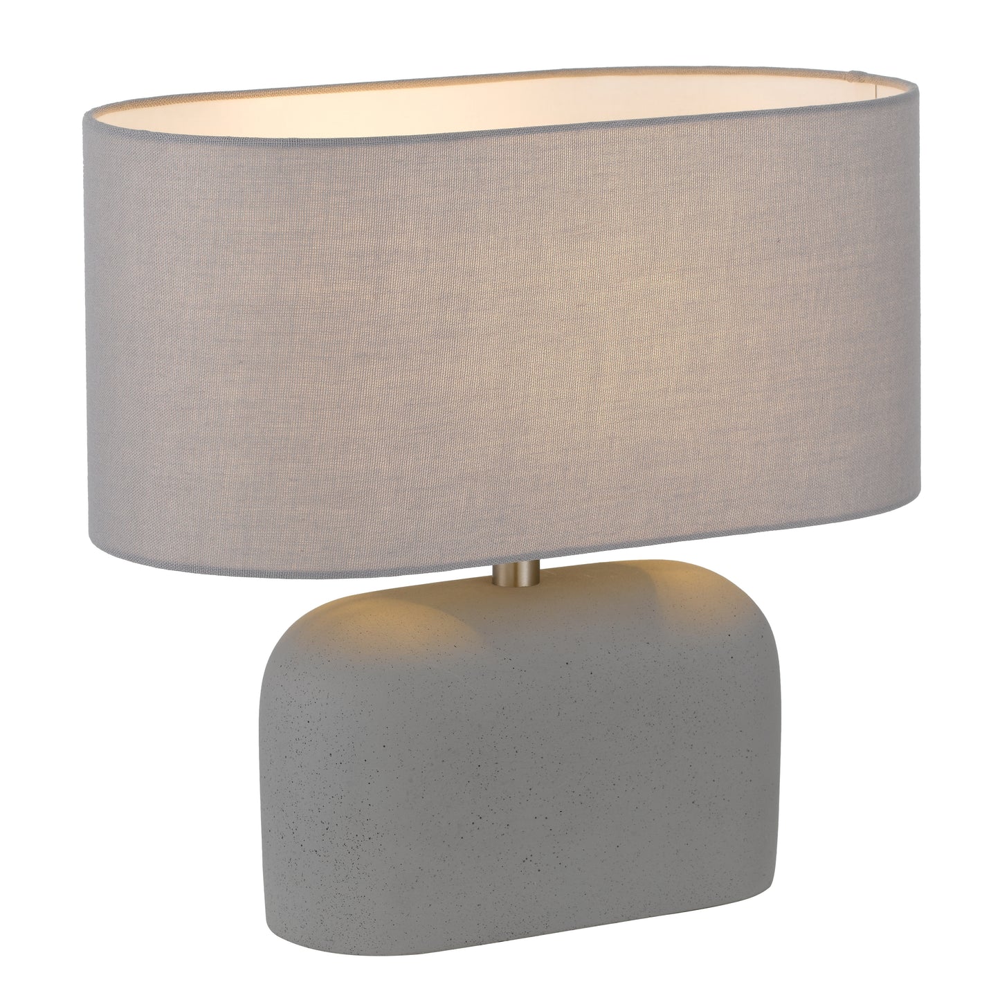 Cantoline TFS TABLE LAMP 25wE27max L:350 W:180 H:360 inline Swtch CONCRETE / SOFT GREY LINEN