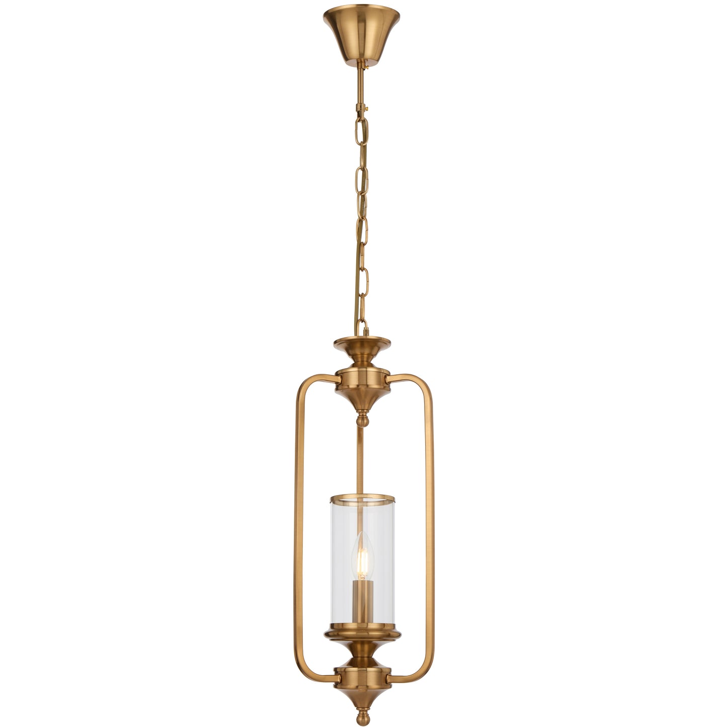 Ancona TFS 1LT PENDANT 25wE14max D210 H540 chain 2m COPPER / CLEAR GLASS