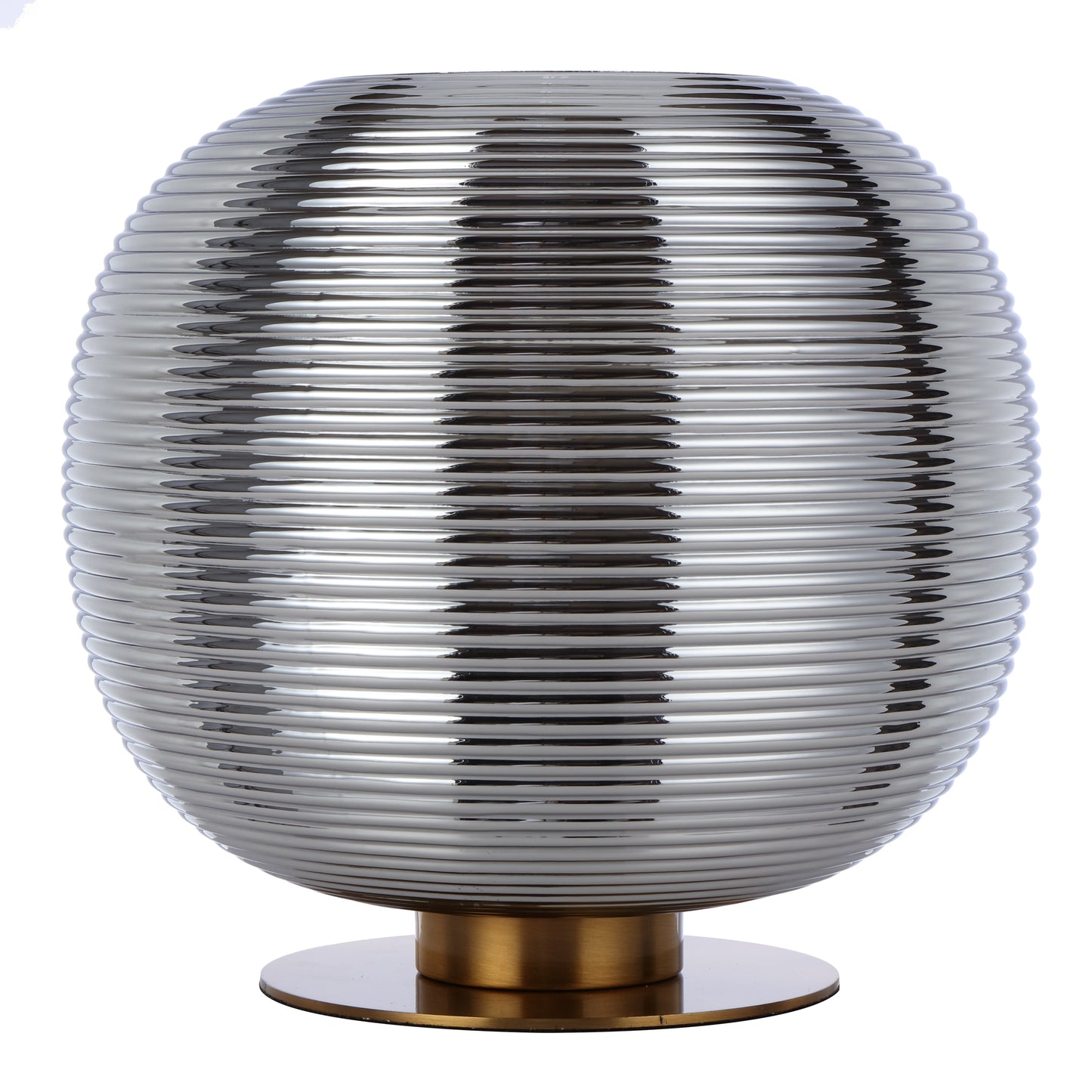 Vigo TFS TABLE LAMP 25wE27max D:250 H:260 inline Switch ANT GOLD BASE / CHROME GLASS
