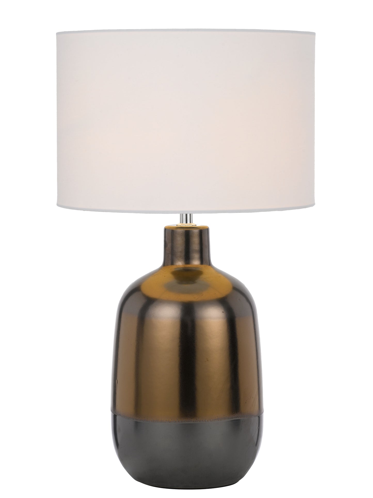 TFS CERAMIC TABLE LAMP 25wE27max D:300 H:535 line switch BRONZE / WHITE