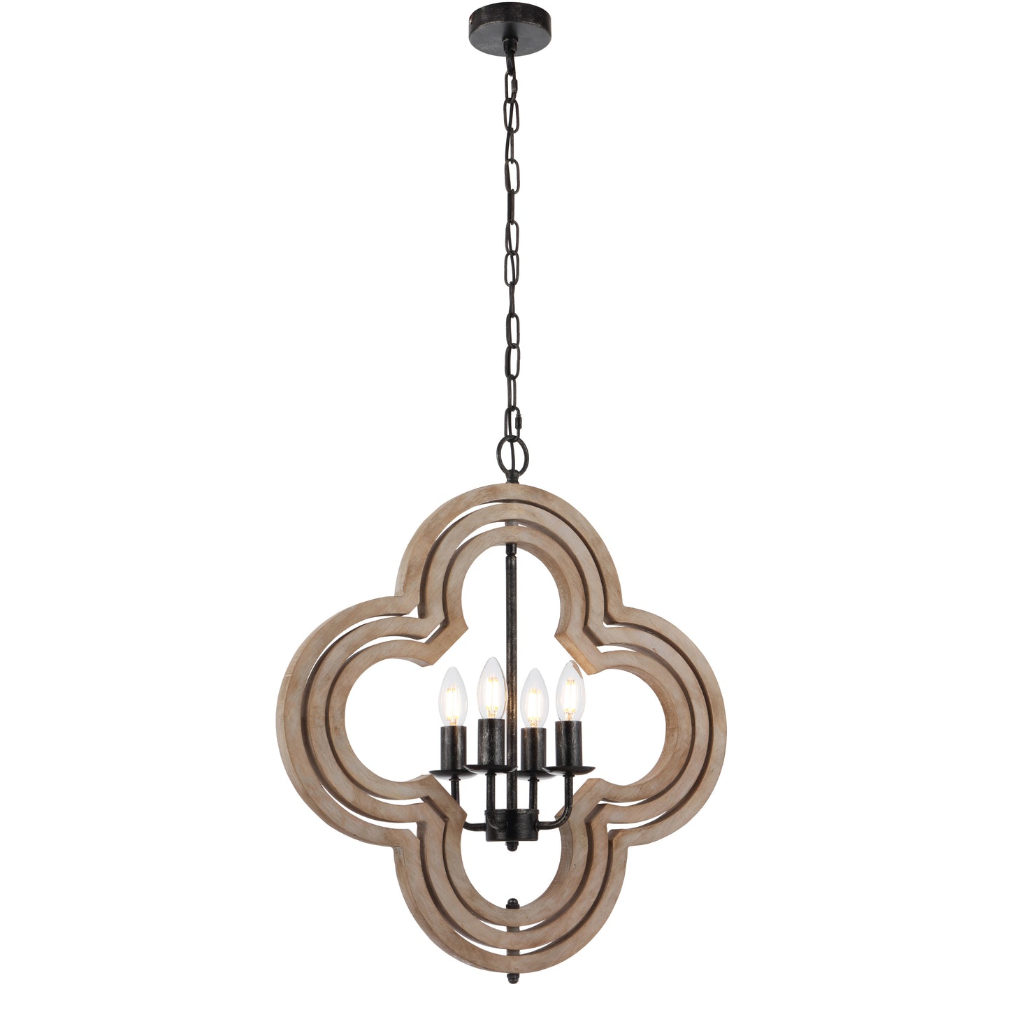 Haven TFS 4LT PENDANT 4x25wE14max L550 Wxx0 H620 Chain 2M BLACK / MERANTI