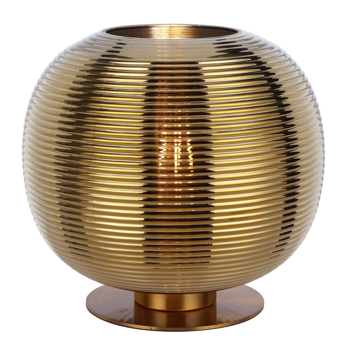 Tarragona TFS TABLE LAMP 25wE27max D:250 H:260 inline Switch ANT GOLD BASE / GOLD GLASS