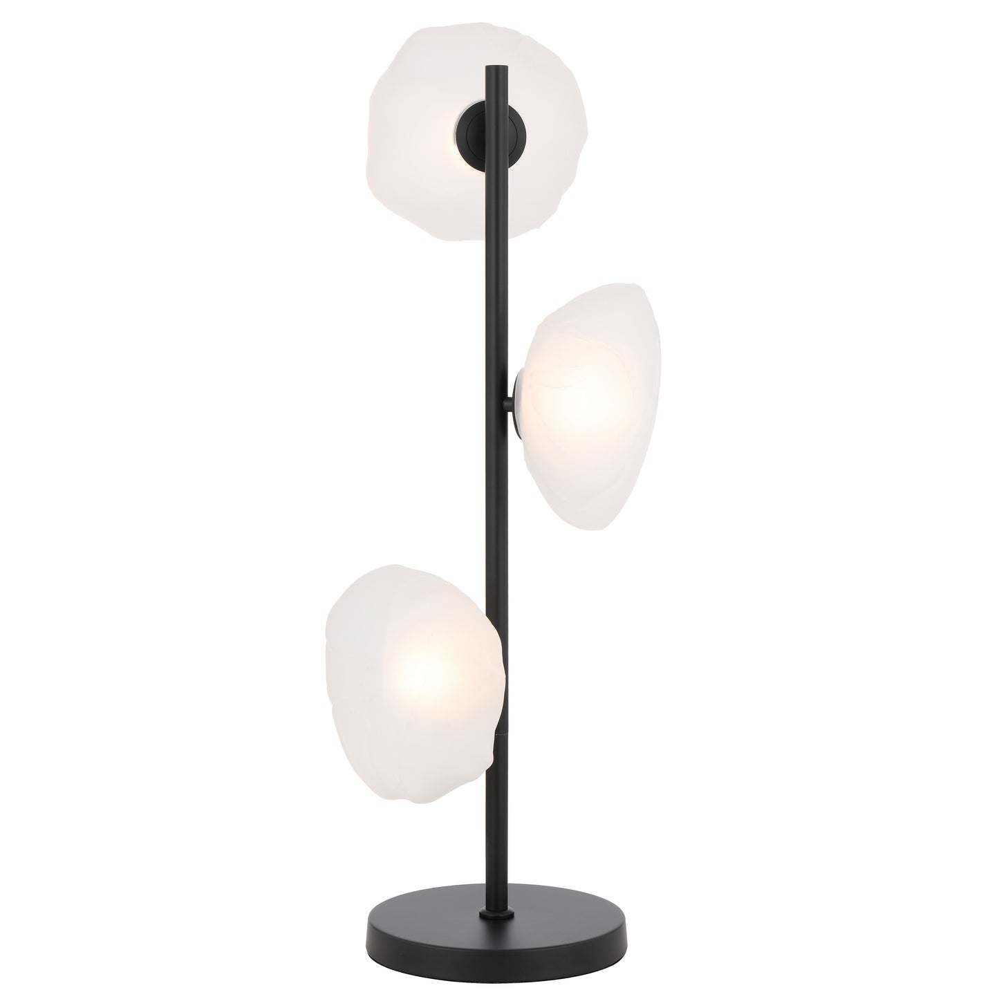 Calais TFS TABLE LAMP 3 LTS 3x6wG9max H900 GLASS D200 BLACK / FROST GLASS