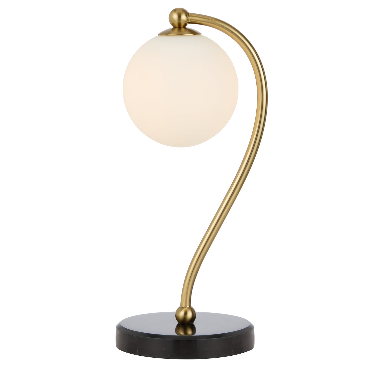 TFS TABLE LAMP 6wG9max KIT L160 W150 H350 BLACK MARBLE/ ANT GOLD/ OPAL MATT