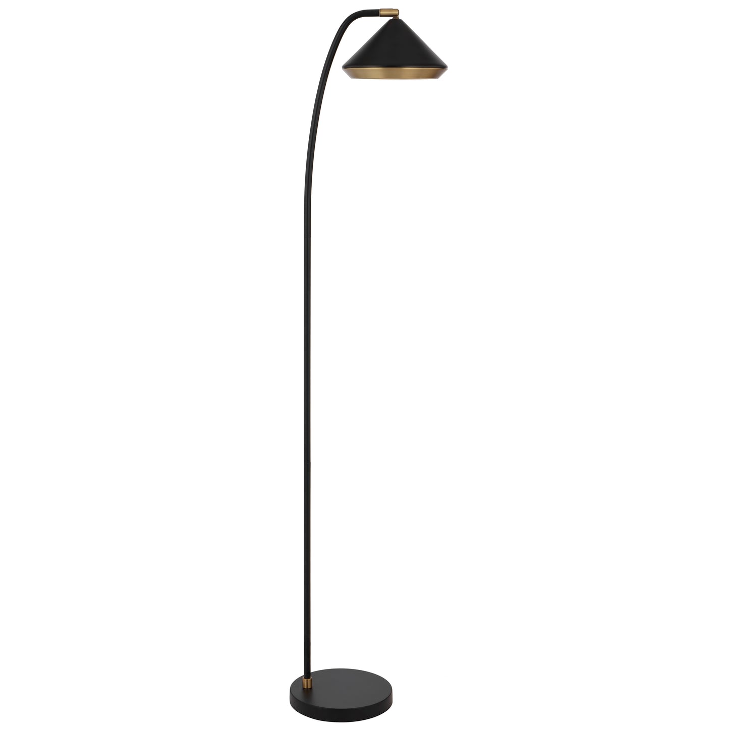 TFS FLOOR LAMP 6wG9max L310 W200 H1380 foot switch BLACK MATT/YELLOW BRASS