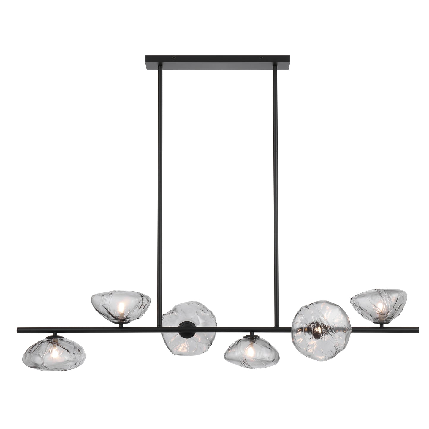Annecy TFS 6 LTS PENDANT 6x6wG9max L1500 GLASS D200 BLACK / SMOKE GLASS