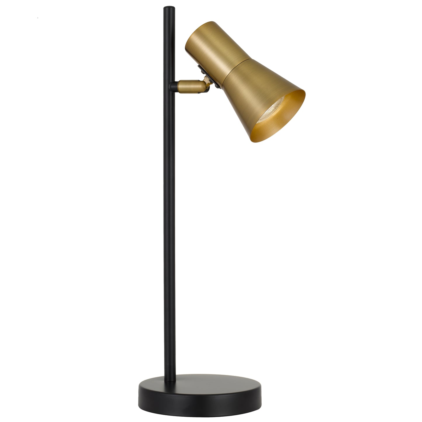 TFS TABLE LAMP 6wGU10max 174x140x450 INLINE SWT BRASS/BLACK STN/ GOLDEN INSIDE