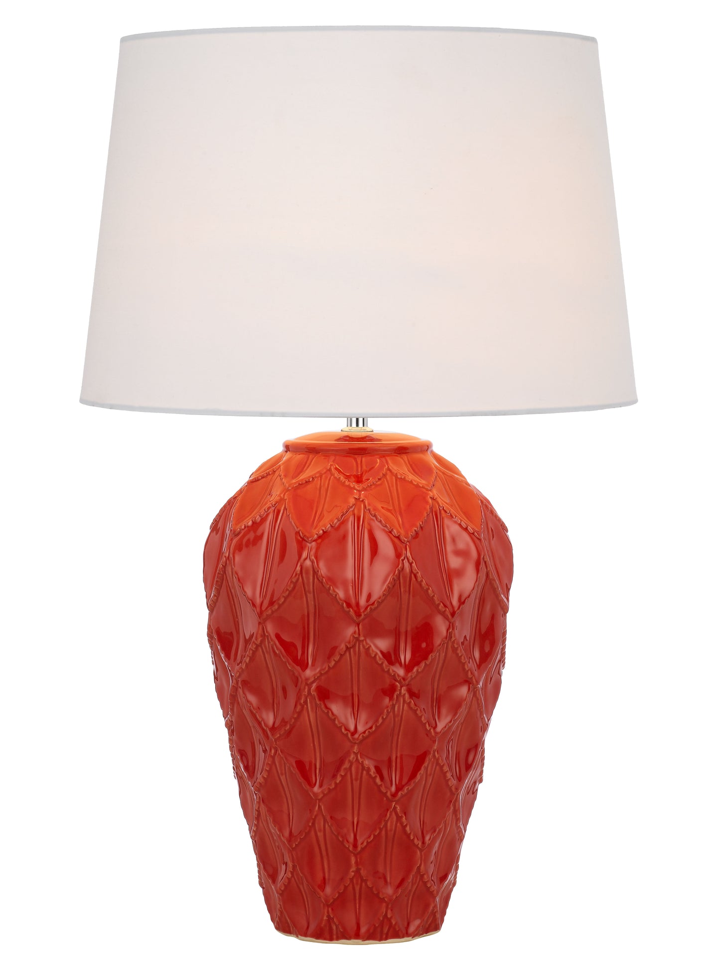 TFS CERAMIC TABLE LAMP 25wE27max D:400 H:640 RED / WHITE