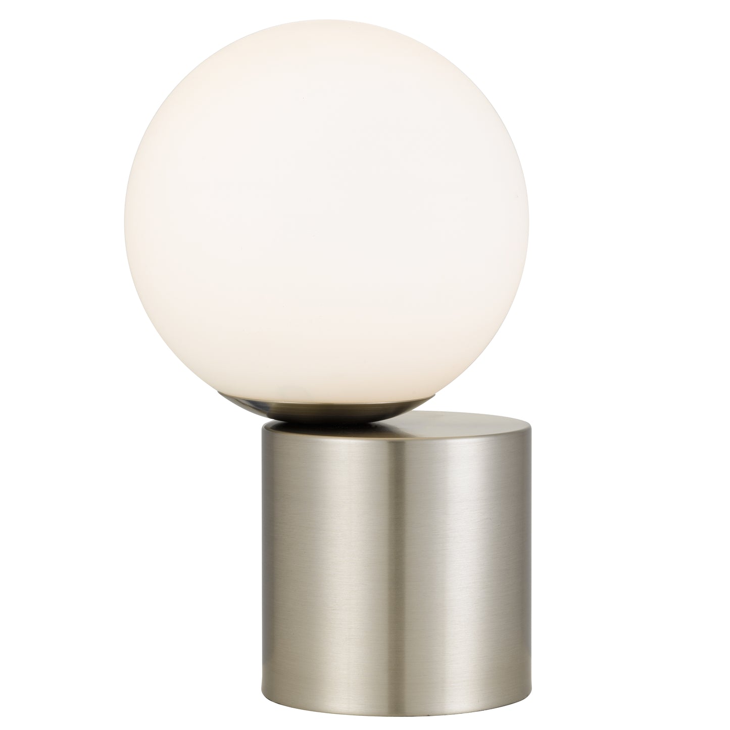 TFS TOUCH TABLE LAMP 5wE14 3000K D150 H250 NON-DIM NICKEL/OPAL MATT
